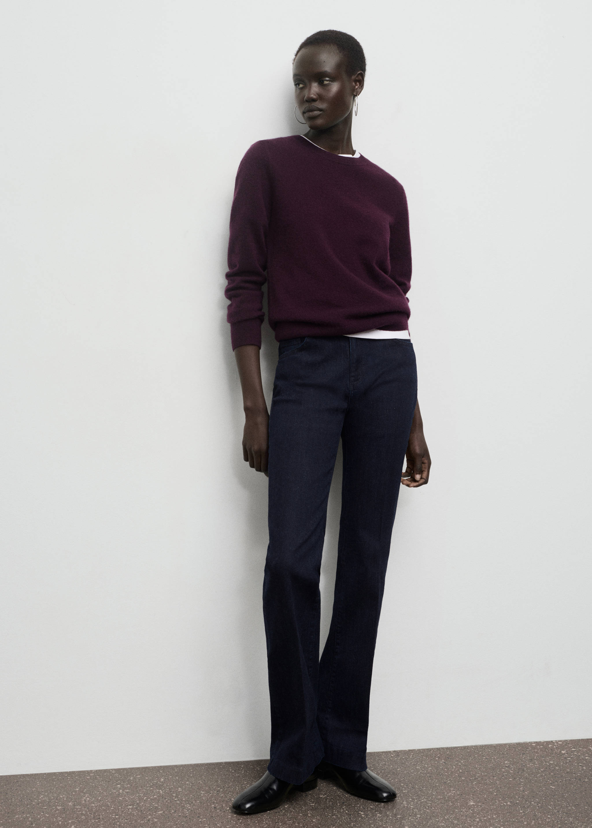 Jean flare taille normale rinse wash - Plan général