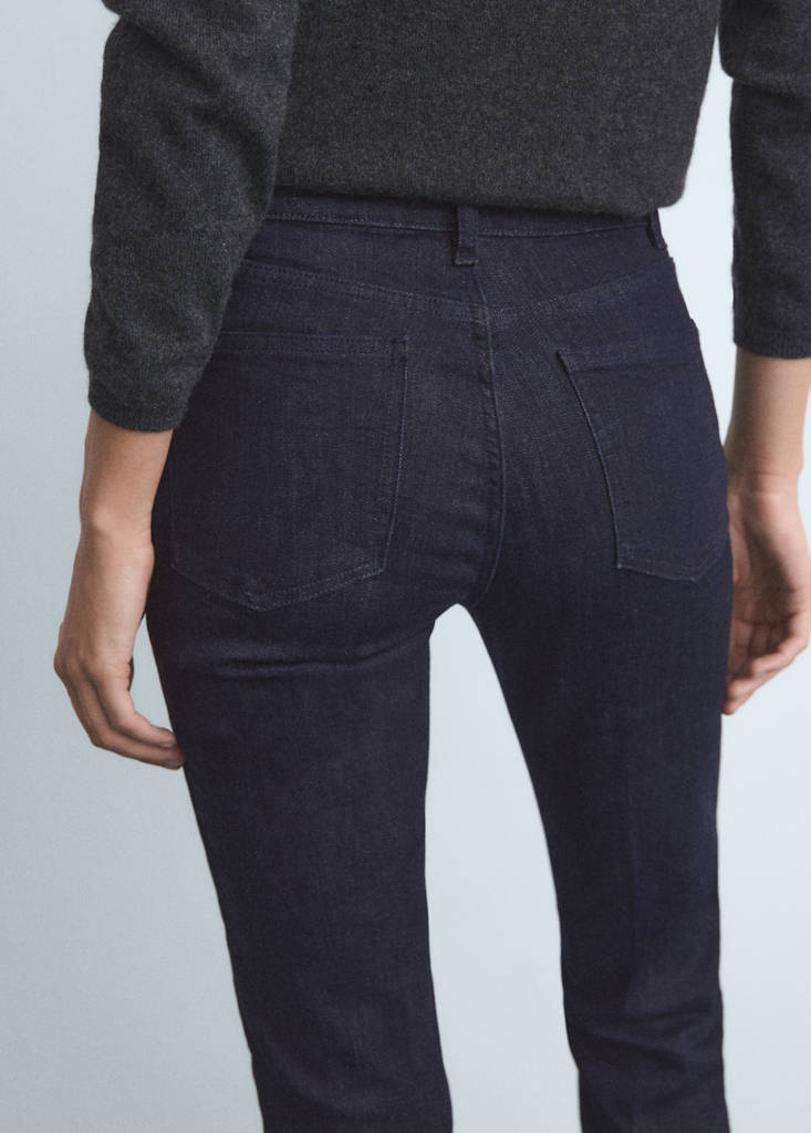Flare jeans mid rise rinse wash — Open Blue