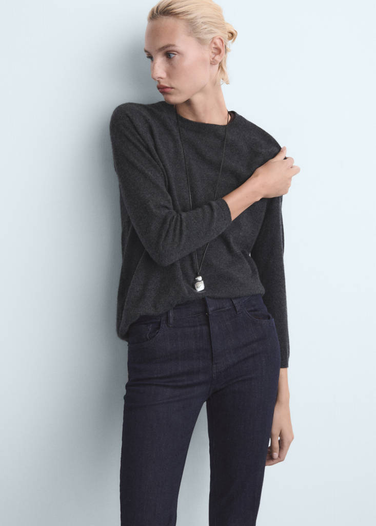 Flare jeans mid rise rinse wash — Open Blue