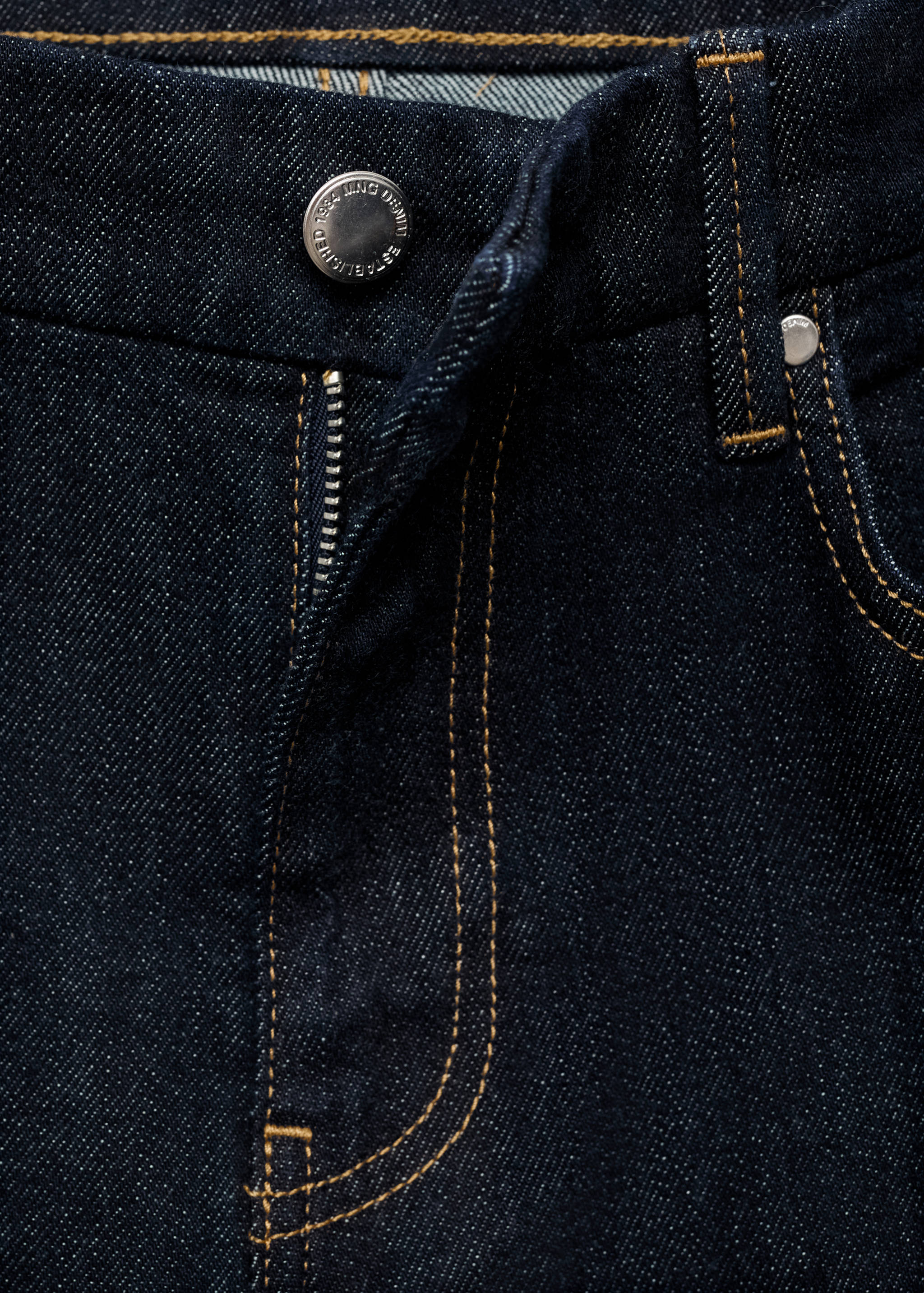 Violet flared high-rise jeans - Details of the article 0