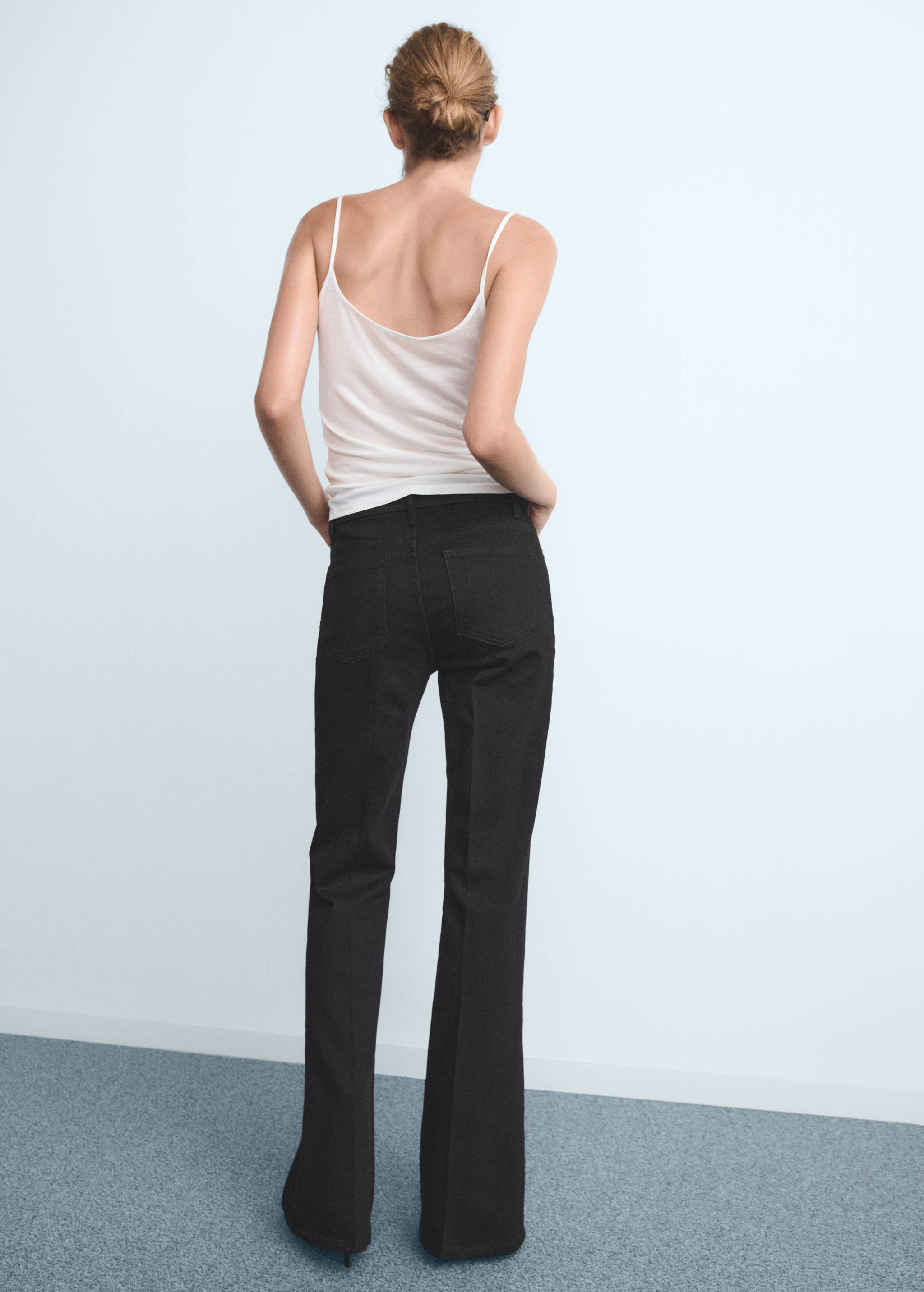 Violet flared high-rise jeans - Reverse of the article
