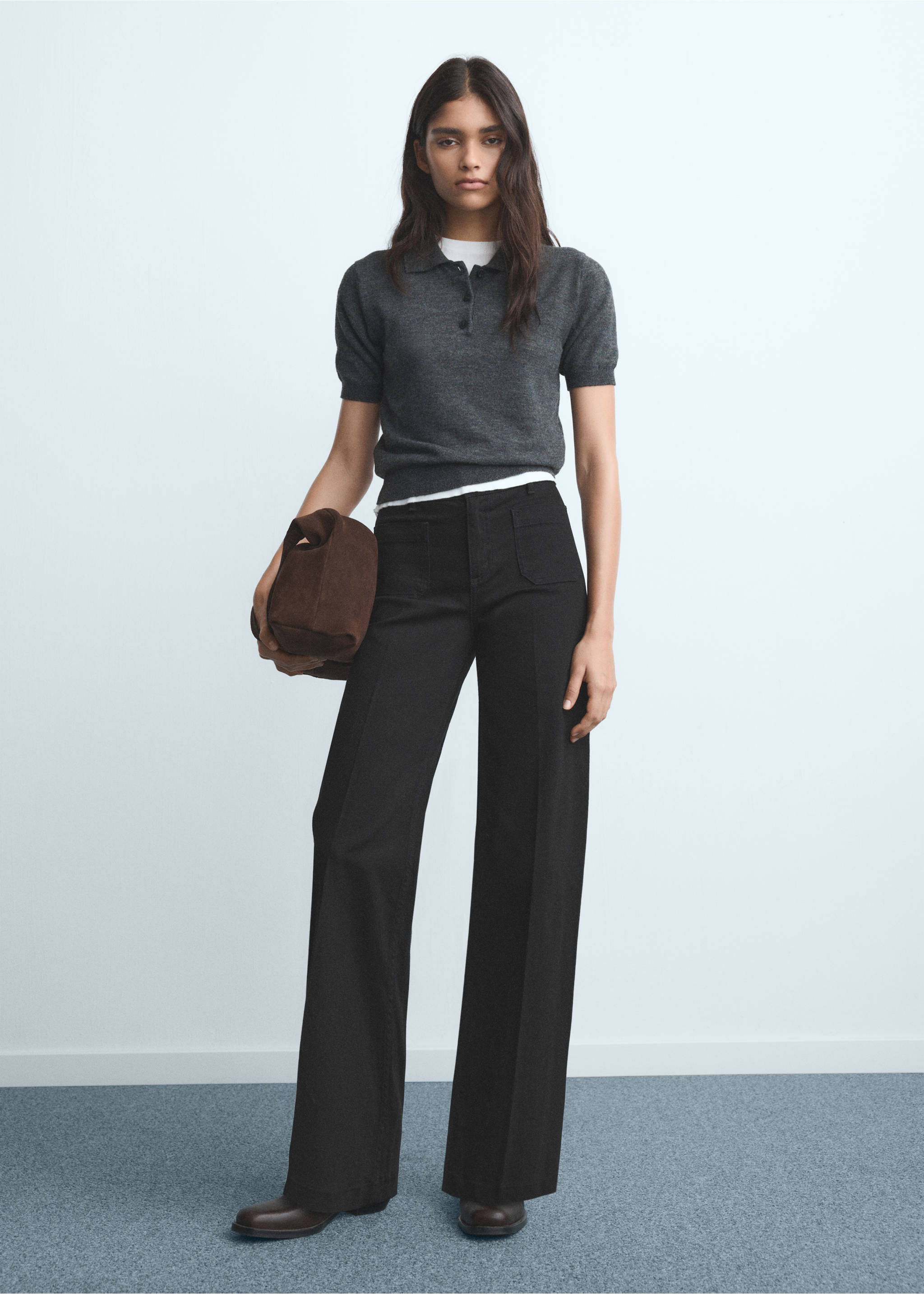 Jean large avec poches - Plan général, Black denim. Ref: 17015809-00.