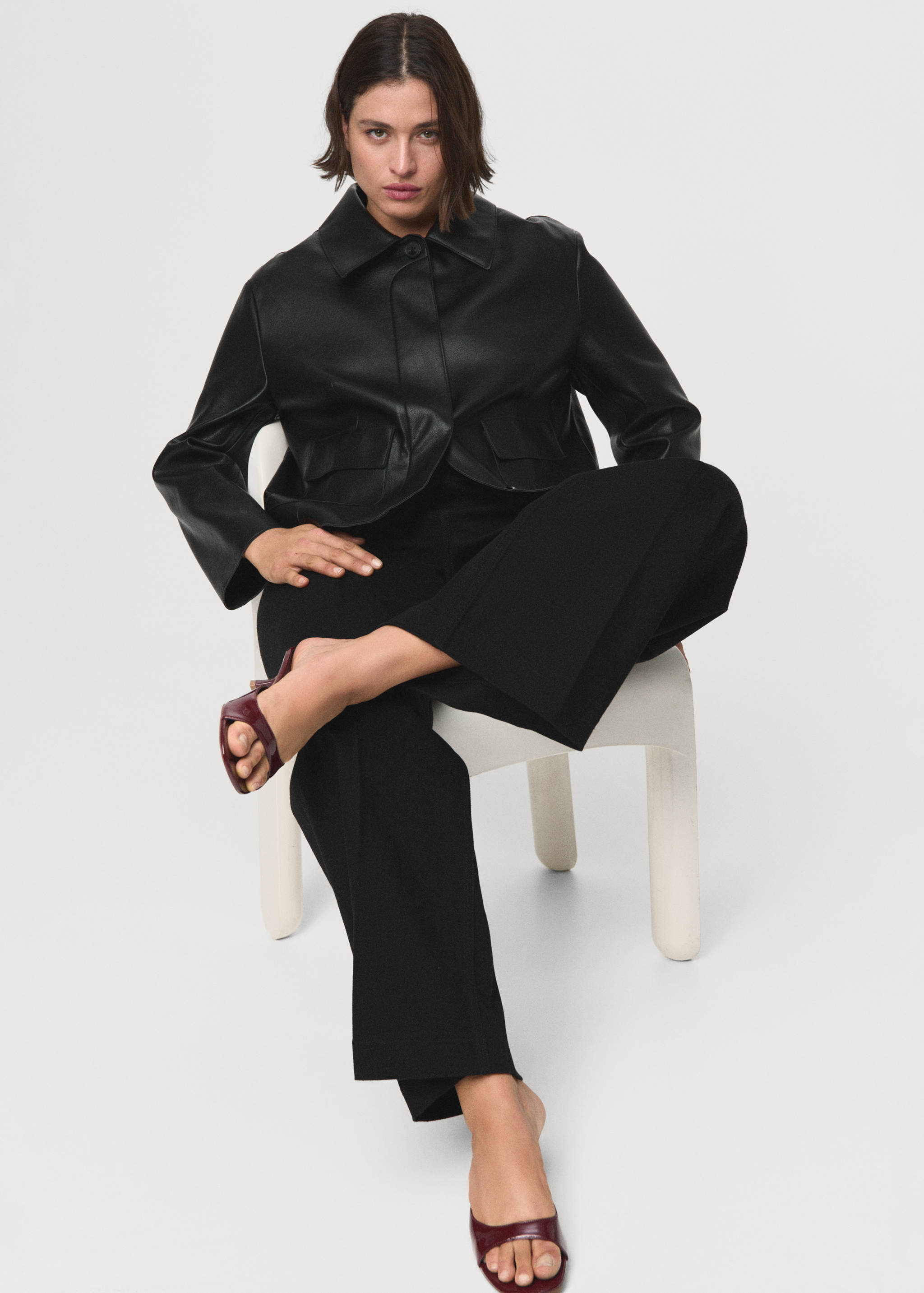 Calças de ganga wide leg com bolsos - Pormenor do artigo 5