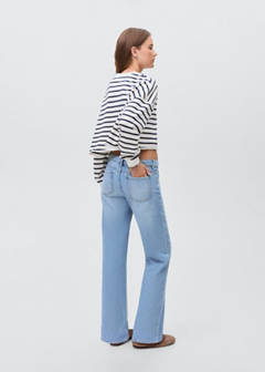 Straight-fit jeans with rhinestones — Light Blue 8