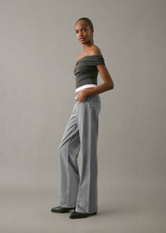Straight-fit jeans with rhinestones — Denim Grey 5