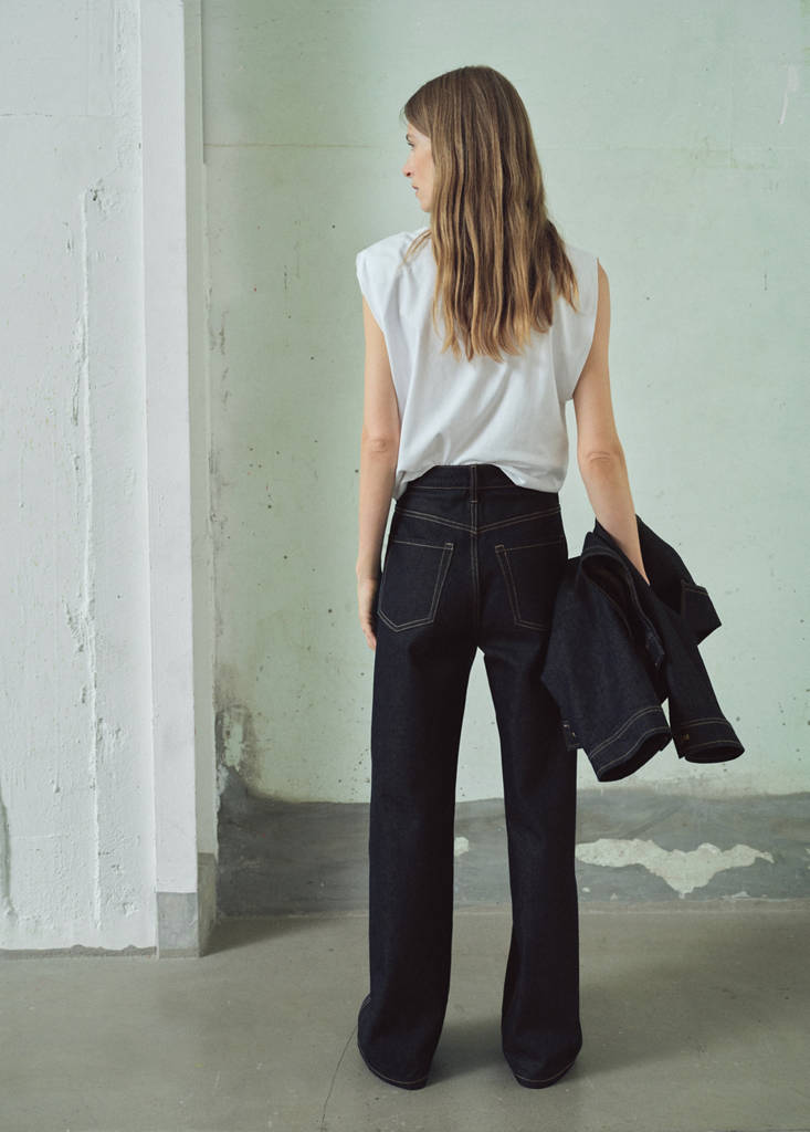 High-waisted barrel jeans — Open Blue