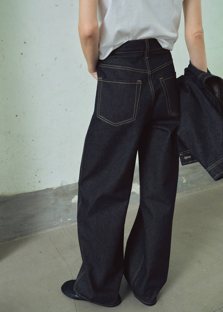 High-waisted barrel jeans — Open Blue