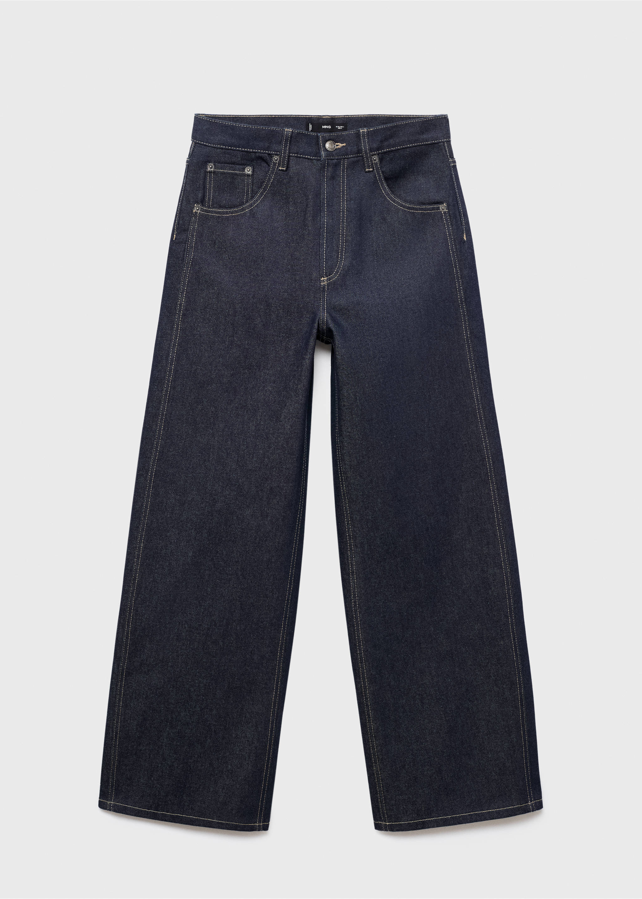 High-waist barrel jeans - Artikel zonder model, Open blauw. Ref: 17015816-00.
