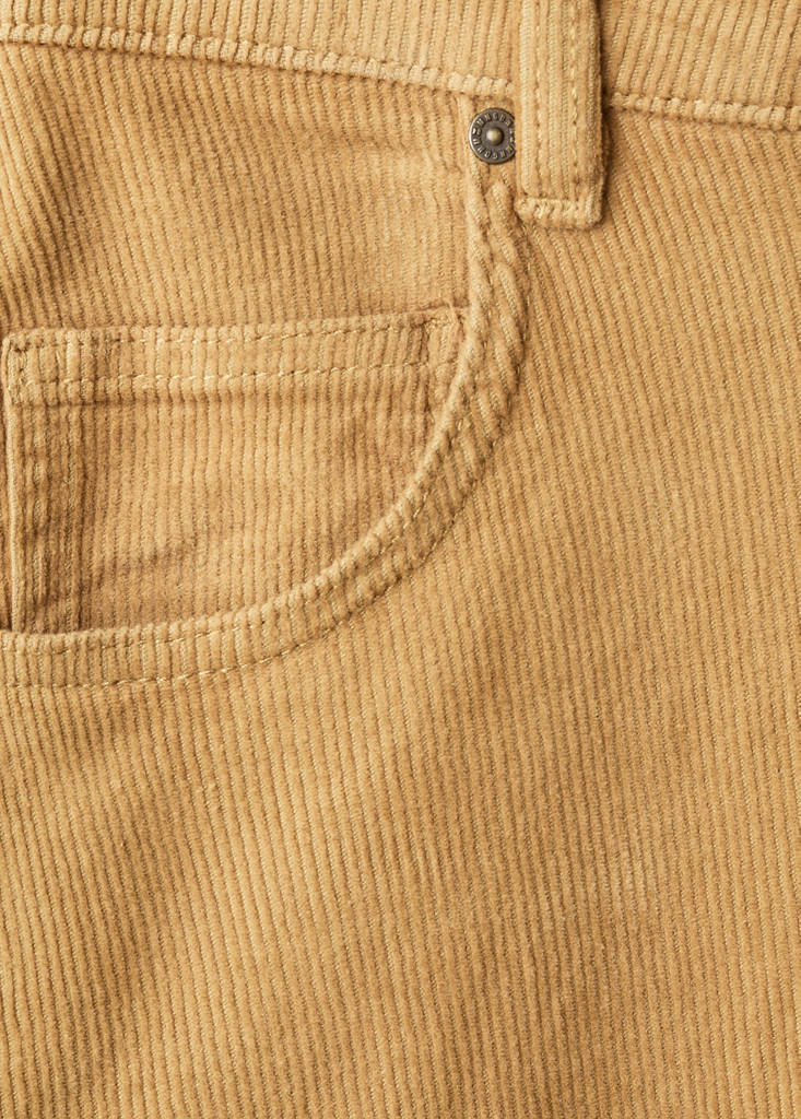 Wide leg low-rise corduroy jeans — Caramel