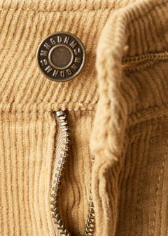 Wide leg low-rise corduroy jeans — Caramel 9