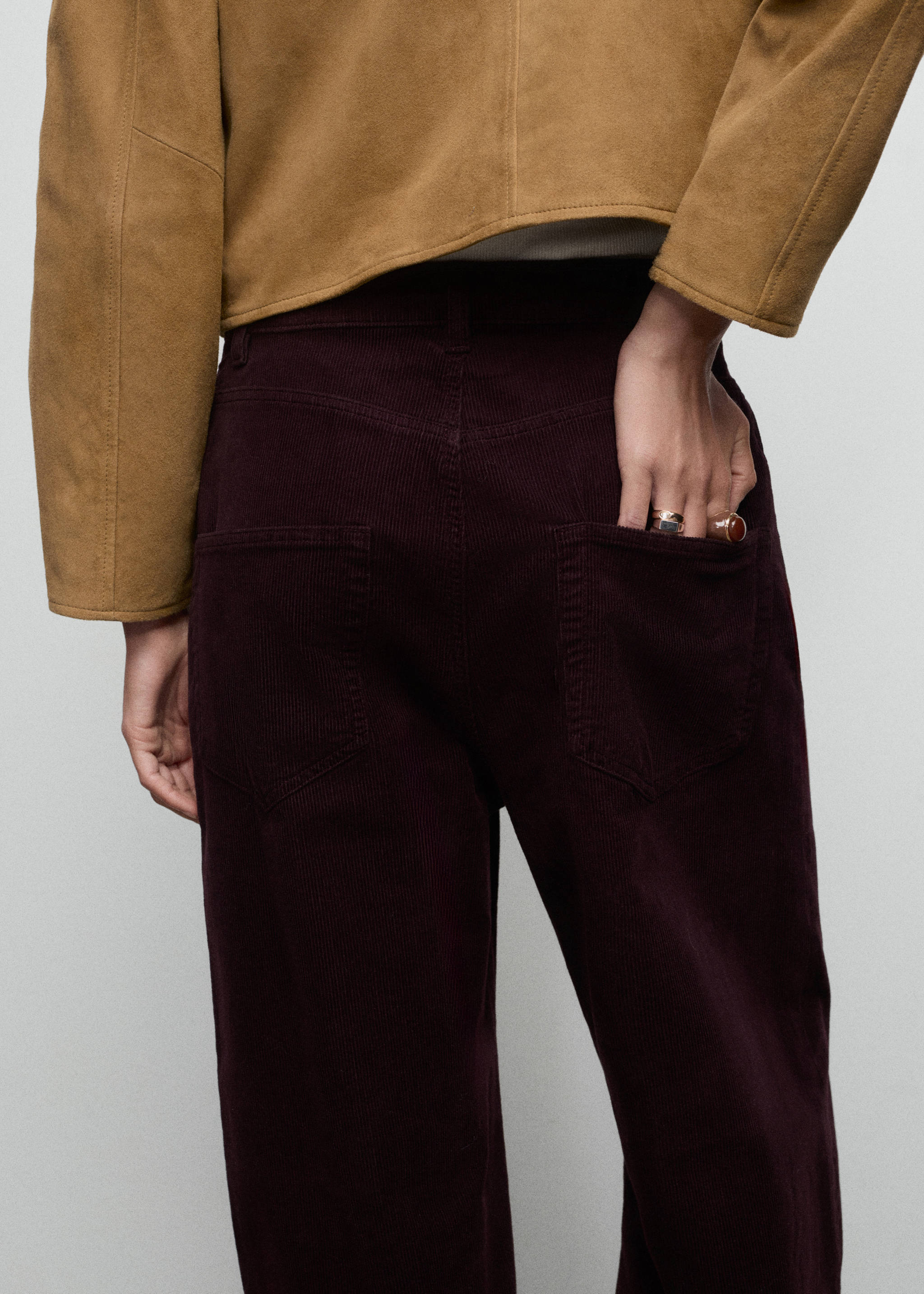 Wide leg low-rise corduroy jeans - Details of the article 6