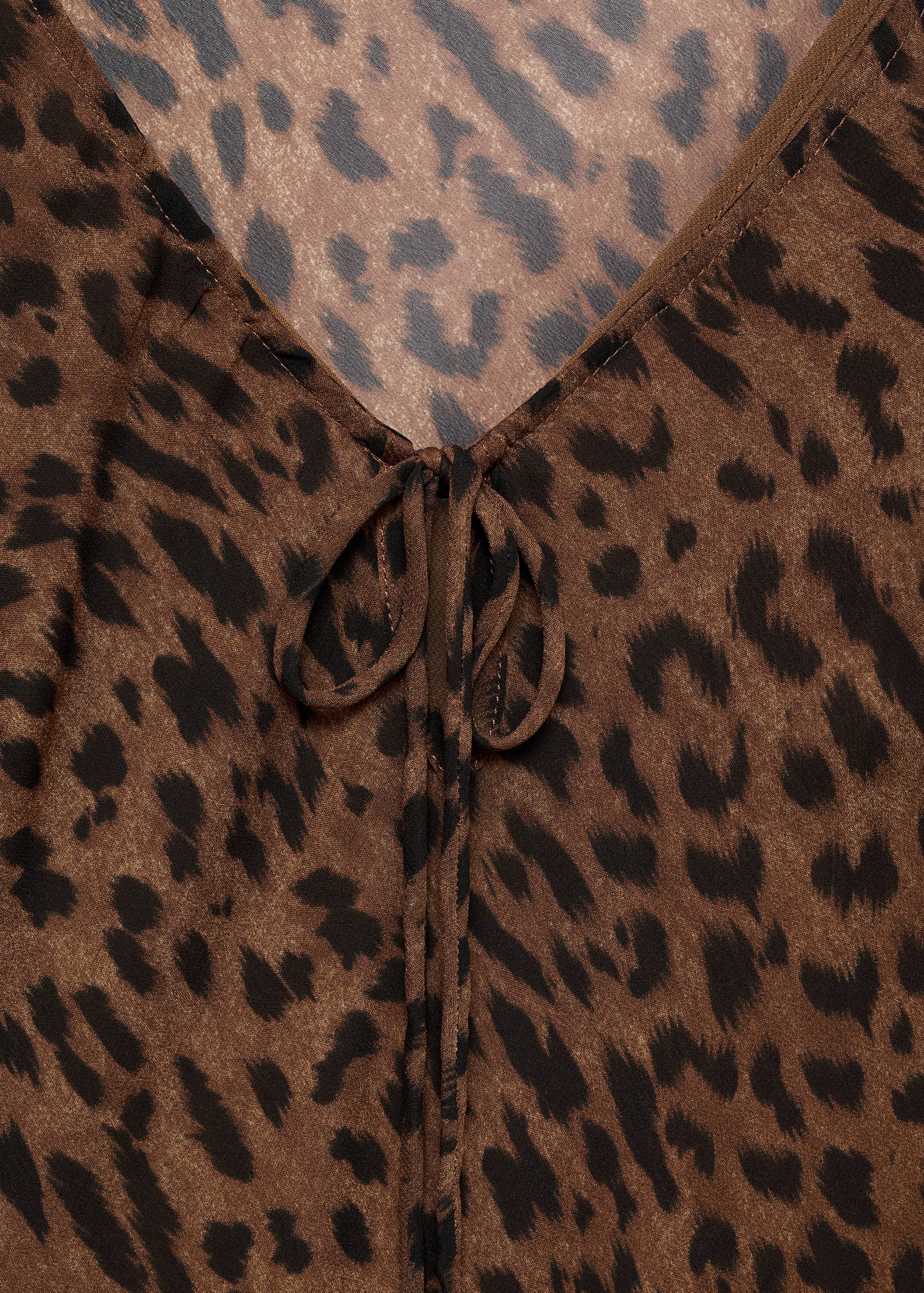 Long-sleeved leopard-print dress - Details of the article 8