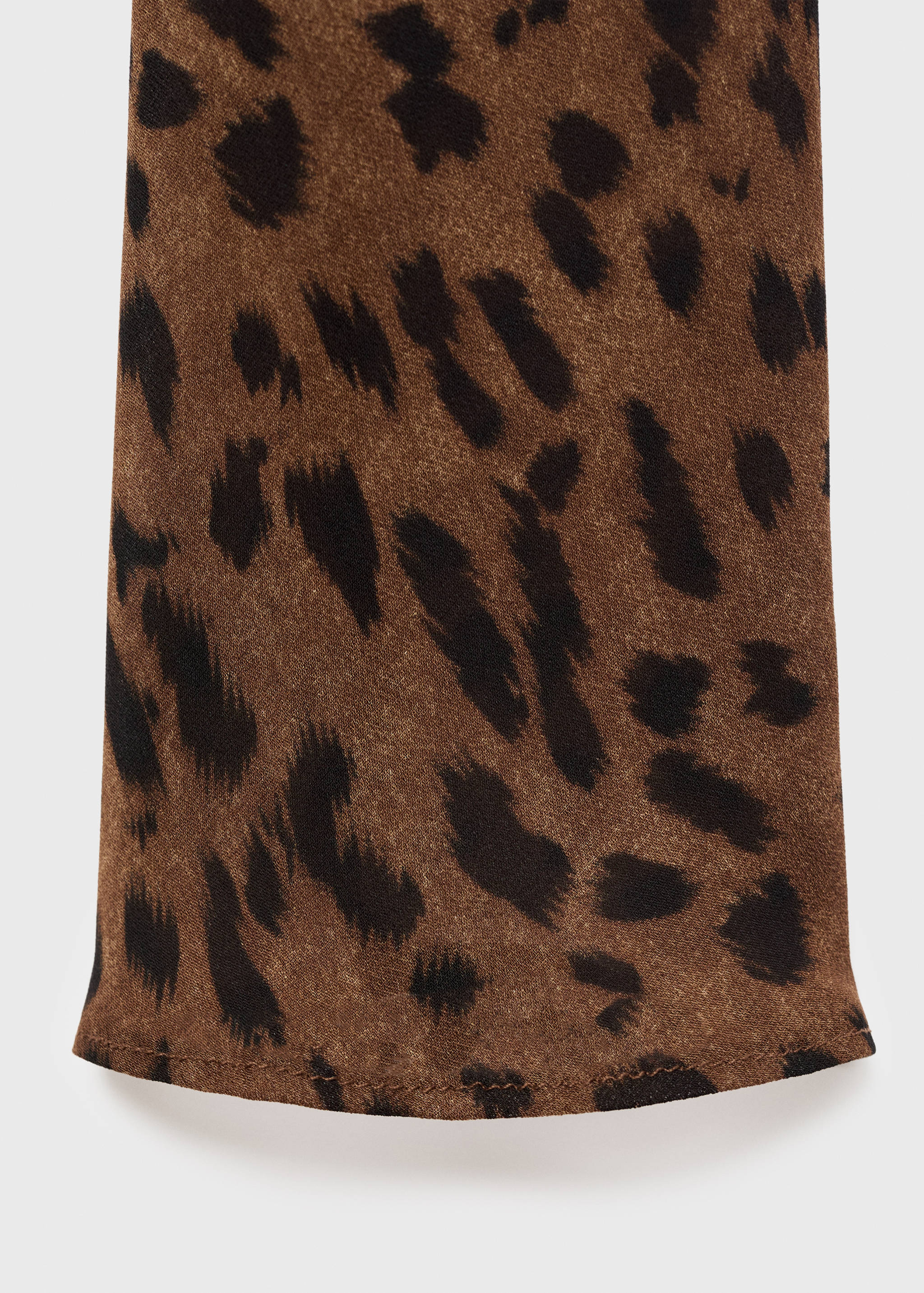 Long-sleeved leopard-print dress - Details of the article 0
