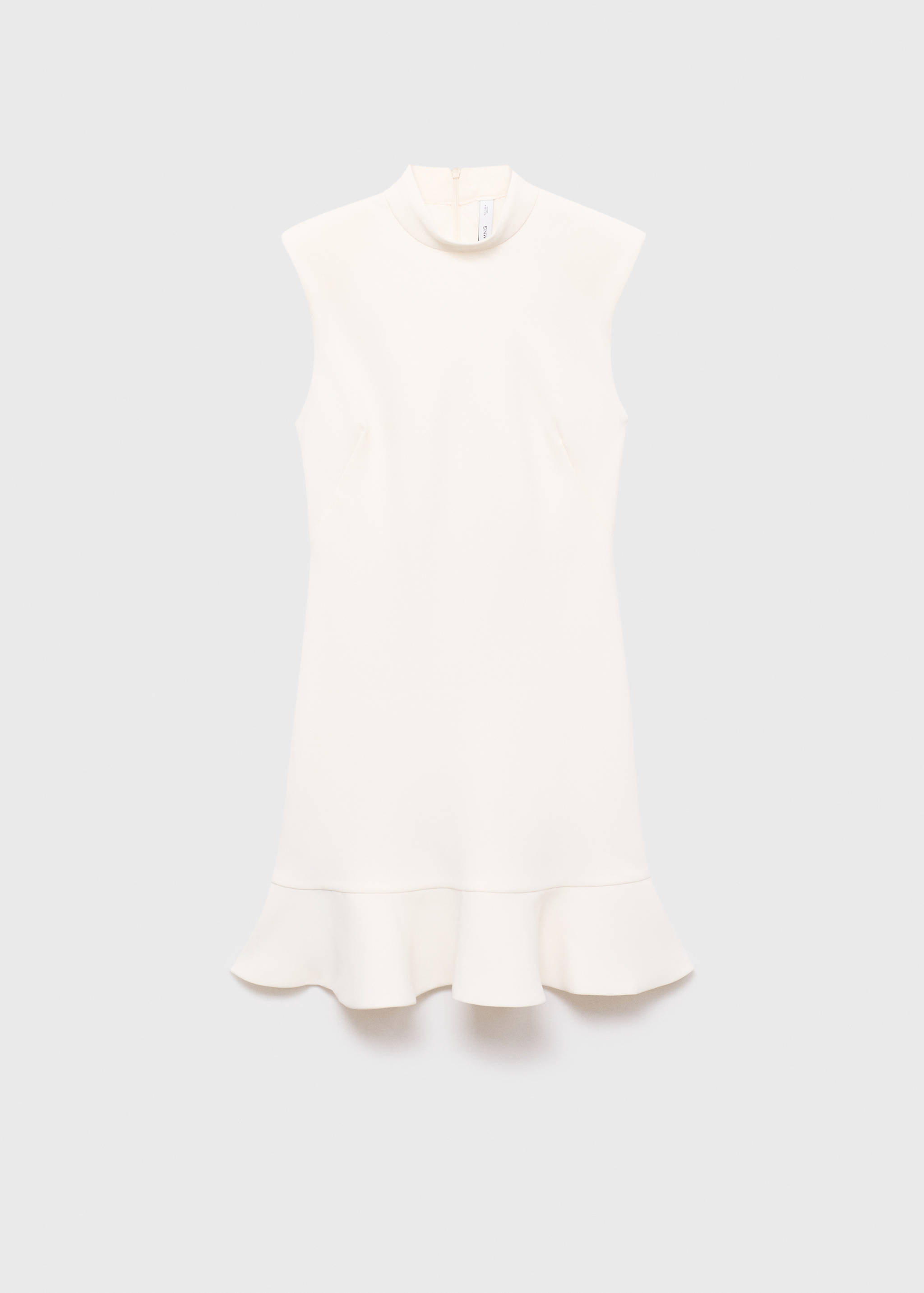High-neck dress with ruffle - Article without model