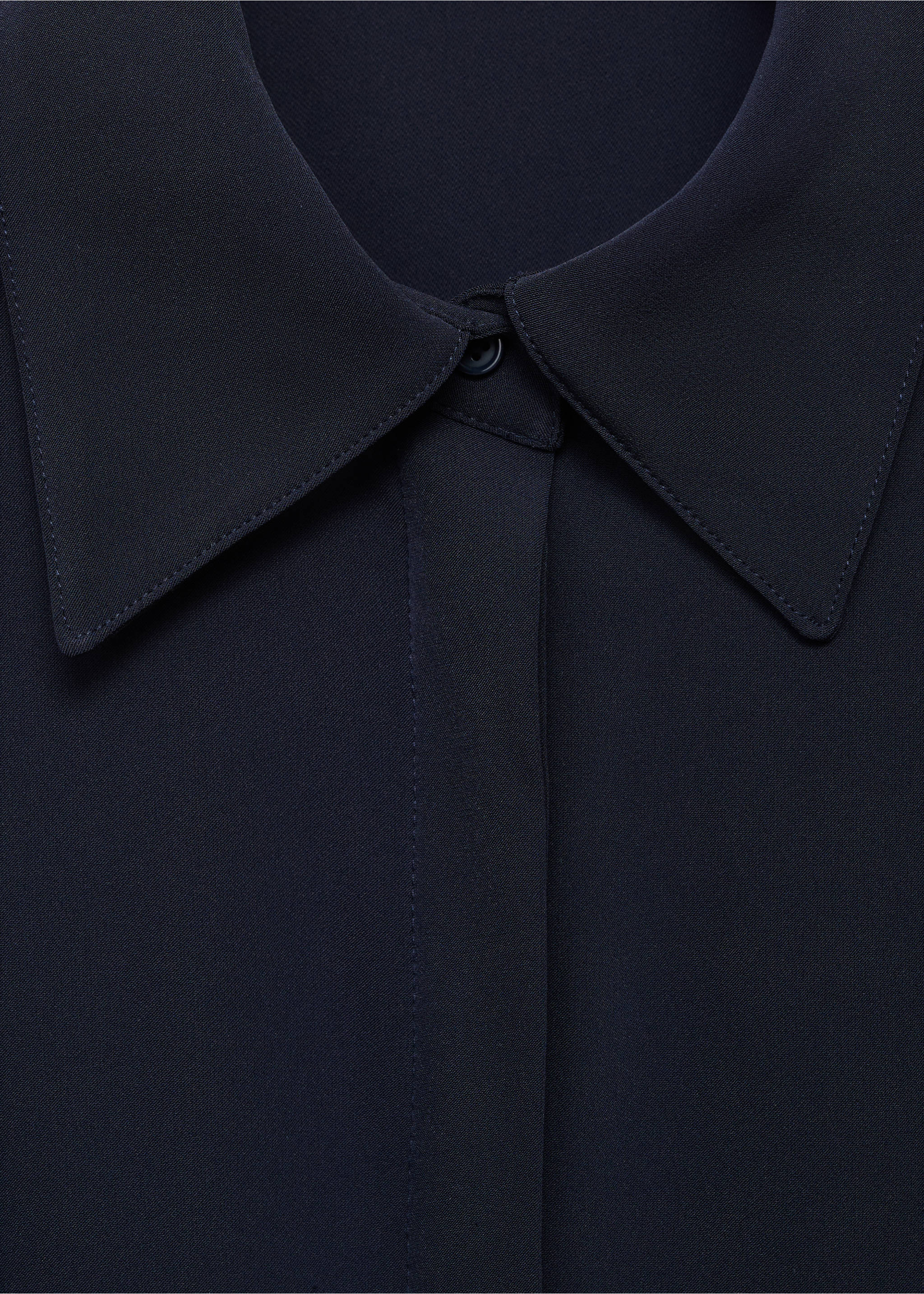 Belt shirt dress - Details of the article 8, Navy. Ref: 17015828-00.