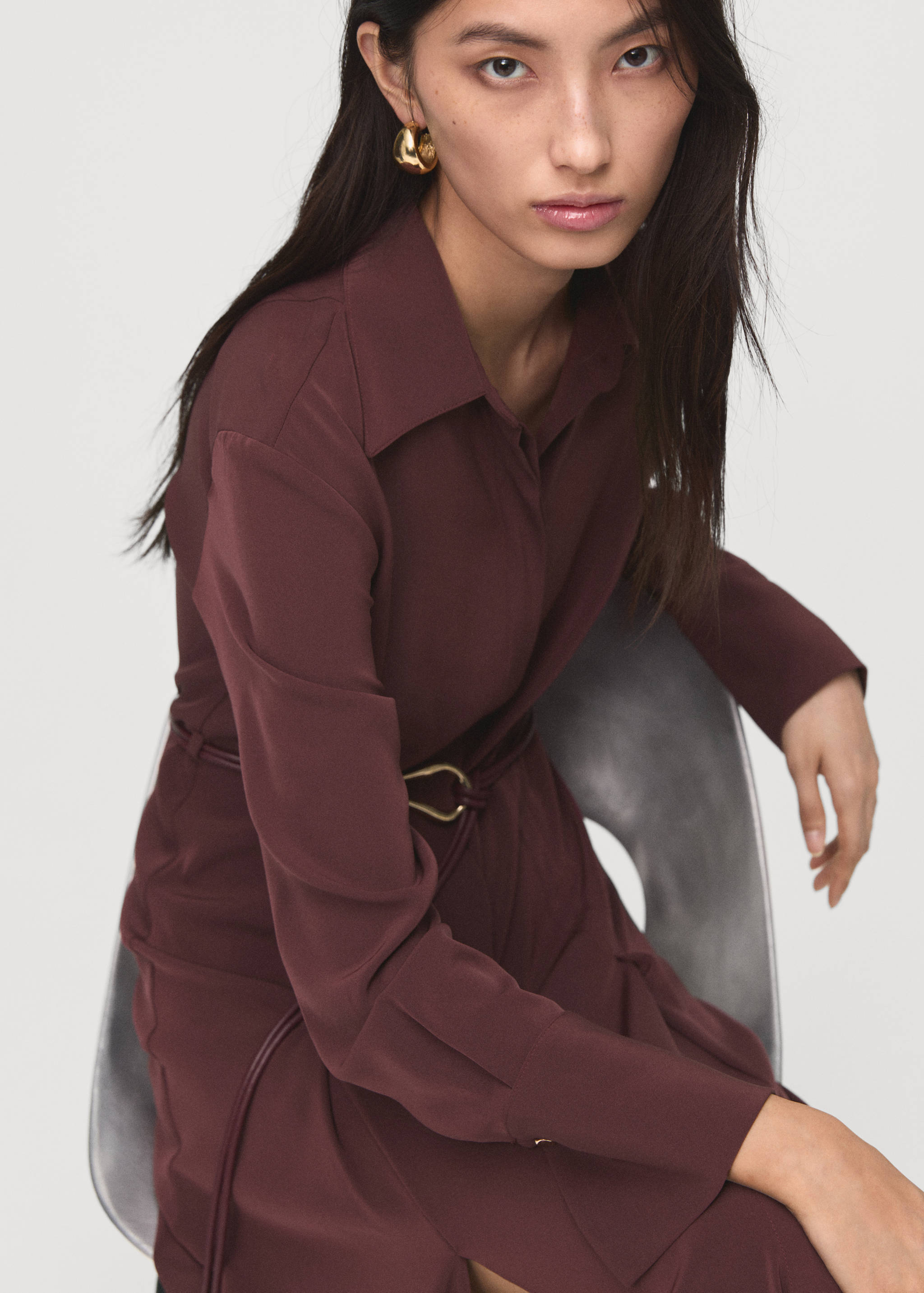 Robe chemisier ceinture - Détail de l'article 2