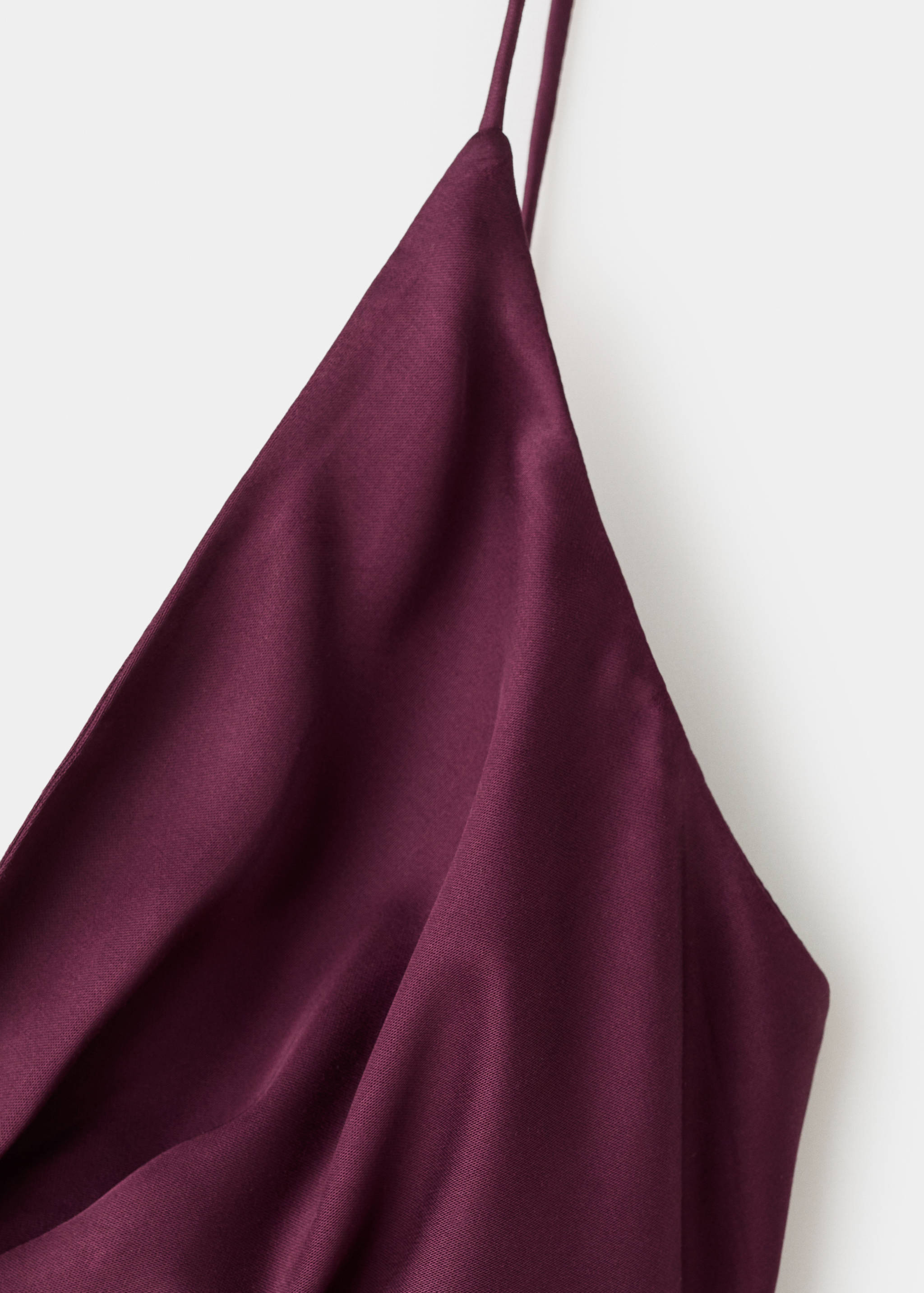 V-neck satin dress - Details of the article 0