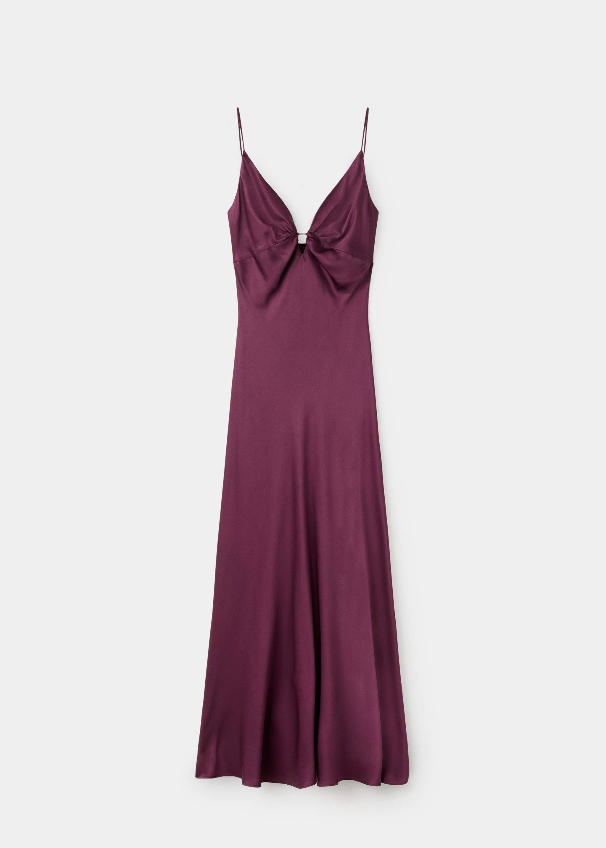 V-neck satin dress - Article without model
