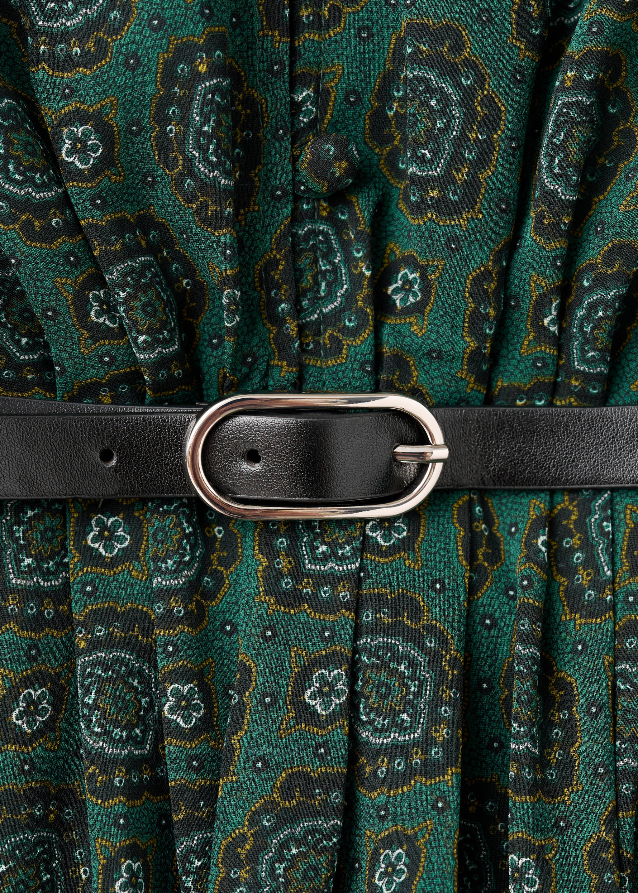 Printed dress with foulard - Details of the article 0