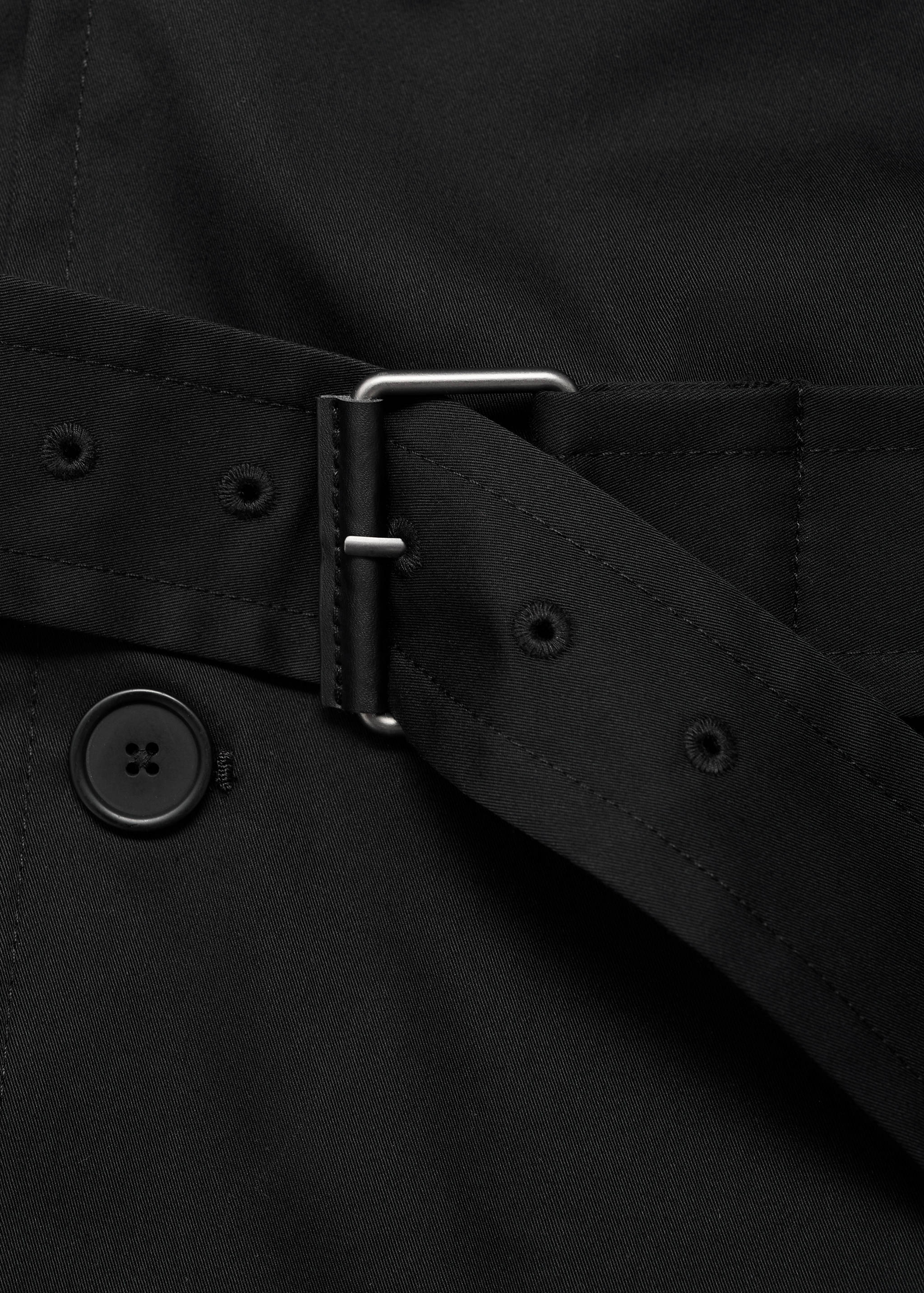 Water-repellent belted trench coat - Details of the article 8
