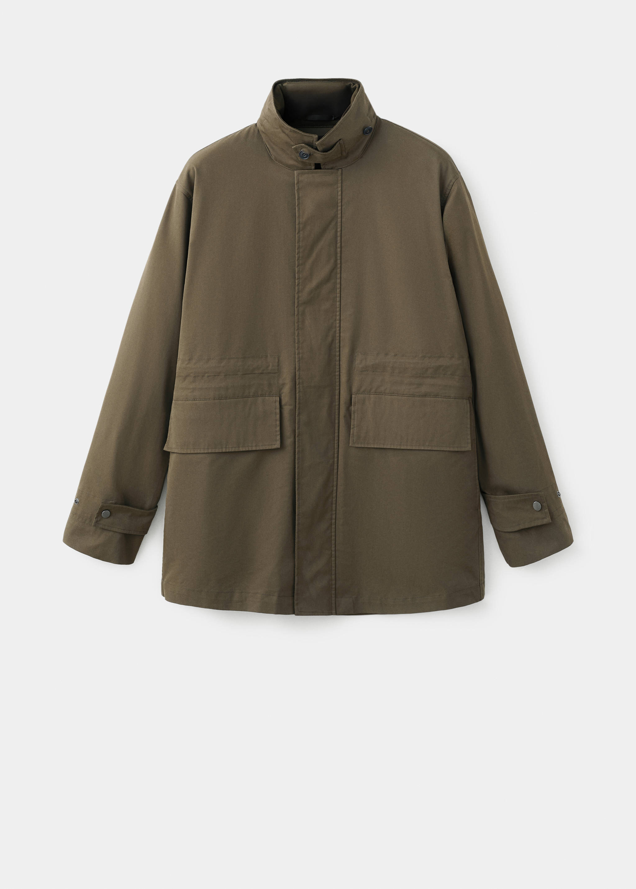 Water-repellent cotton parka with pockets - Article without model