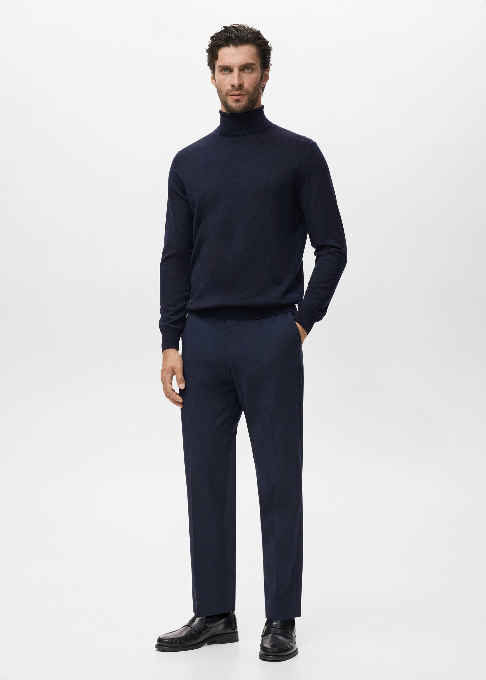 100% merino wool turtleneck sweater - General plane