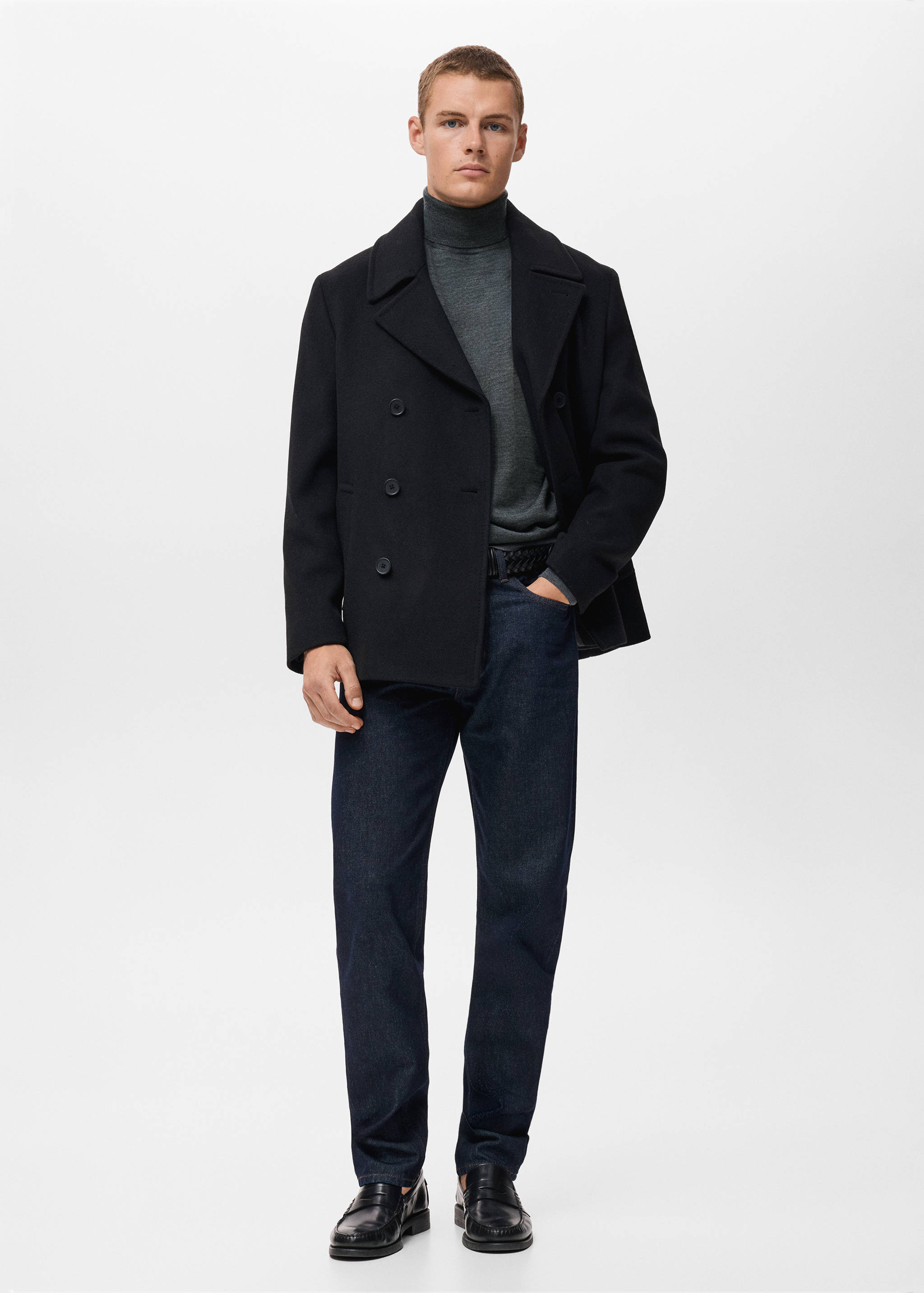 100% merino wool turtleneck sweater - General plane