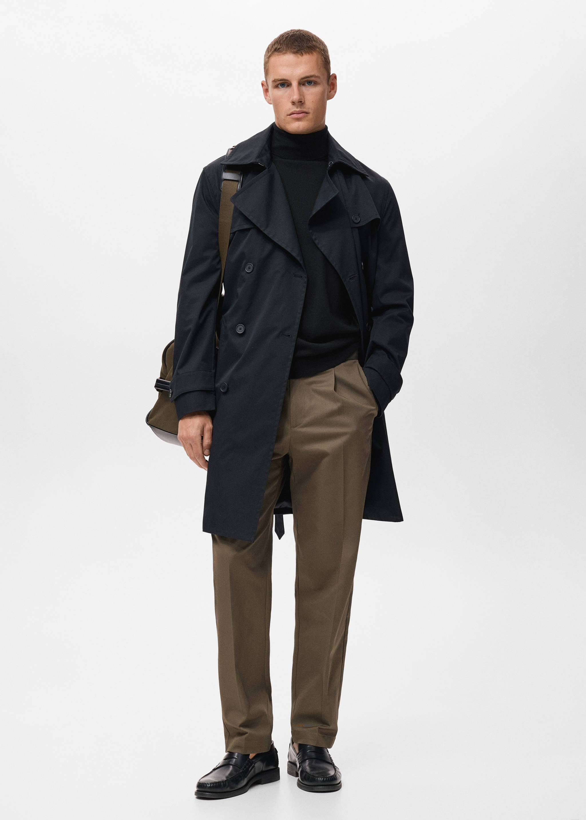 100% merino wool turtleneck sweater - General plane