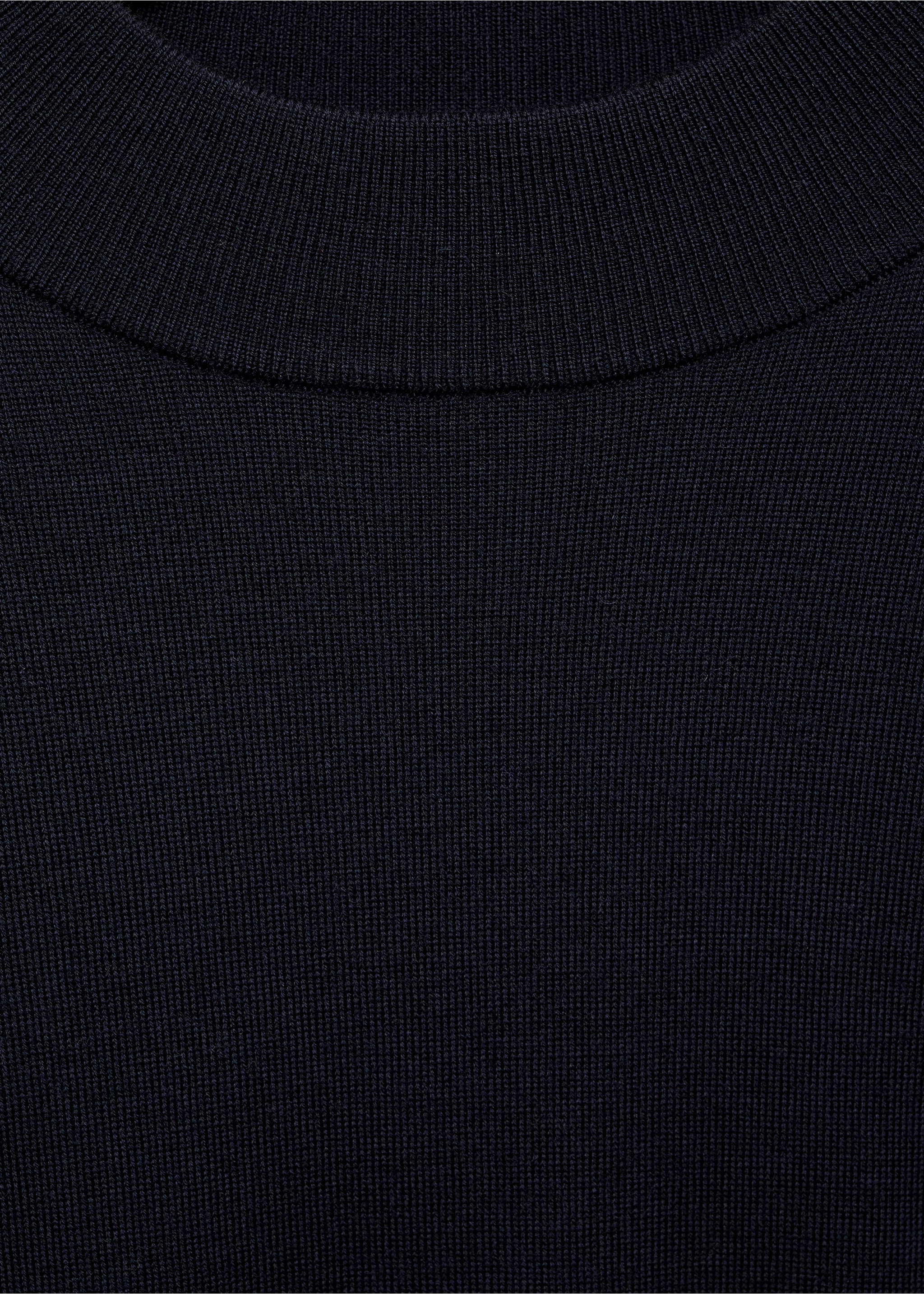 100% merino wool roll neck jumper - Details of the article 8, Navy. Ref: 17015973-00.