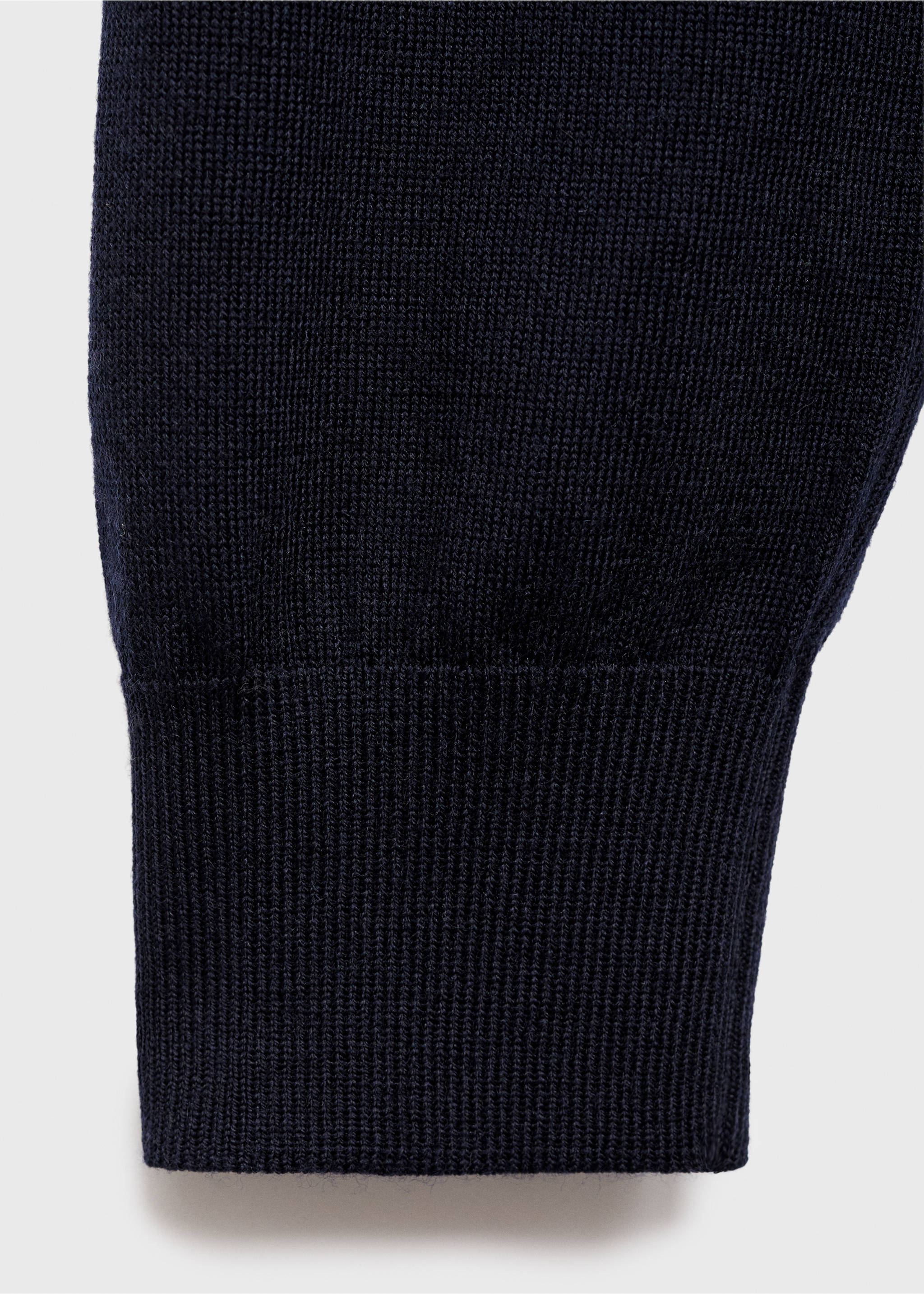 100% merino wool roll neck jumper - Details of the article 0, Navy. Ref: 17015973-00.