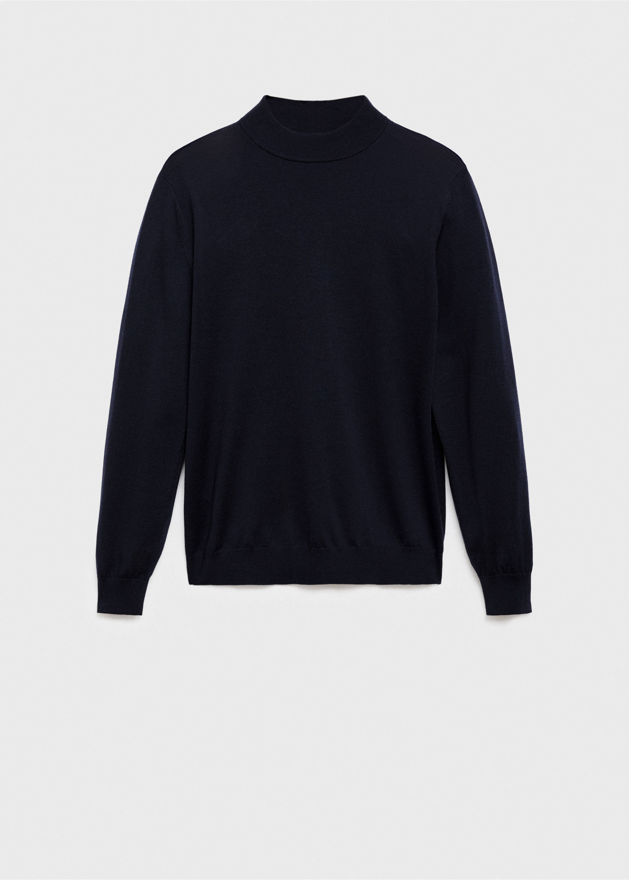 100% merino wool roll neck jumper - Article without model, Navy. Ref: 17015973-00.