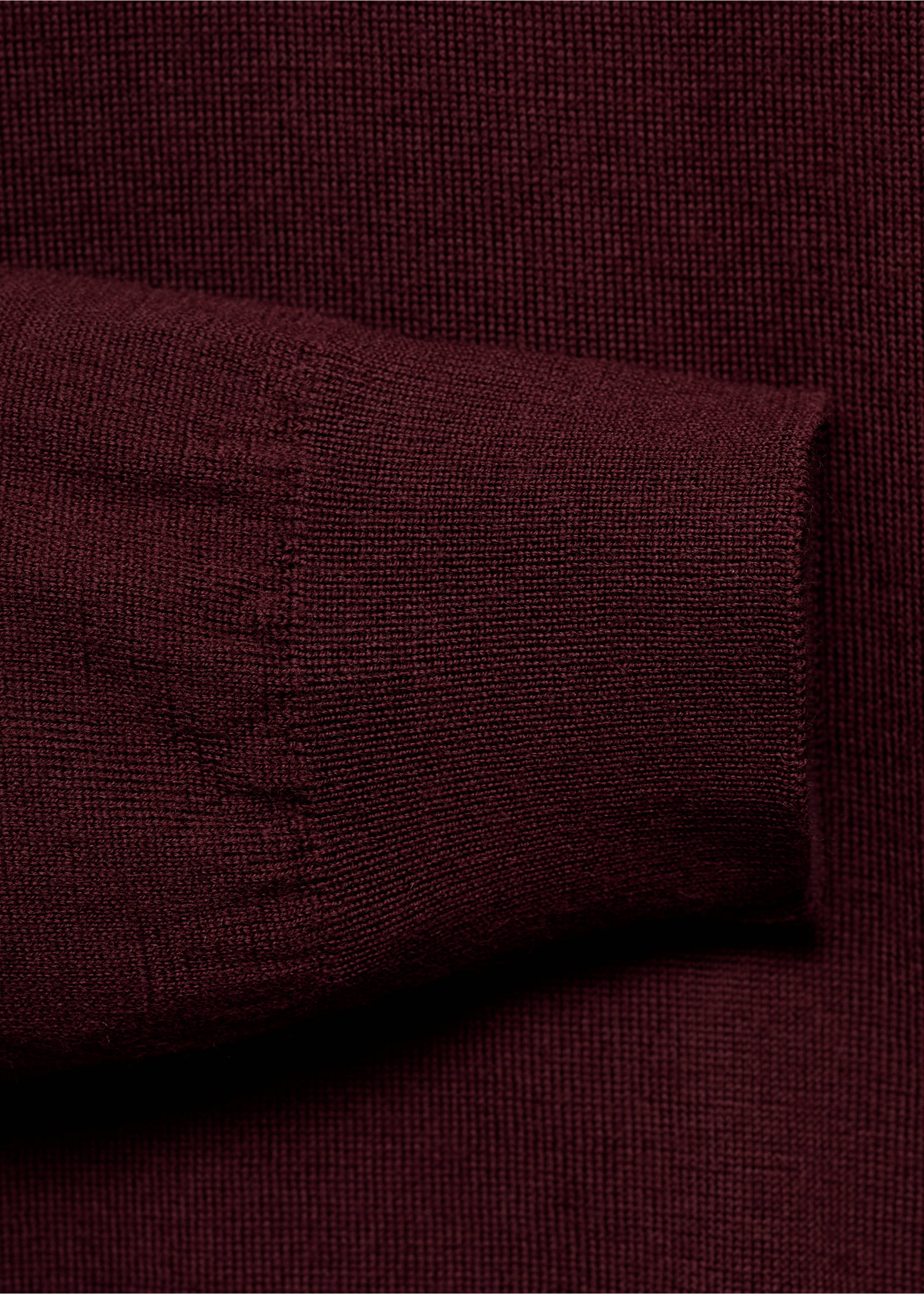 100% merino wool roll neck jumper - Details of the article 0, Wine. Ref: 17015973-00.