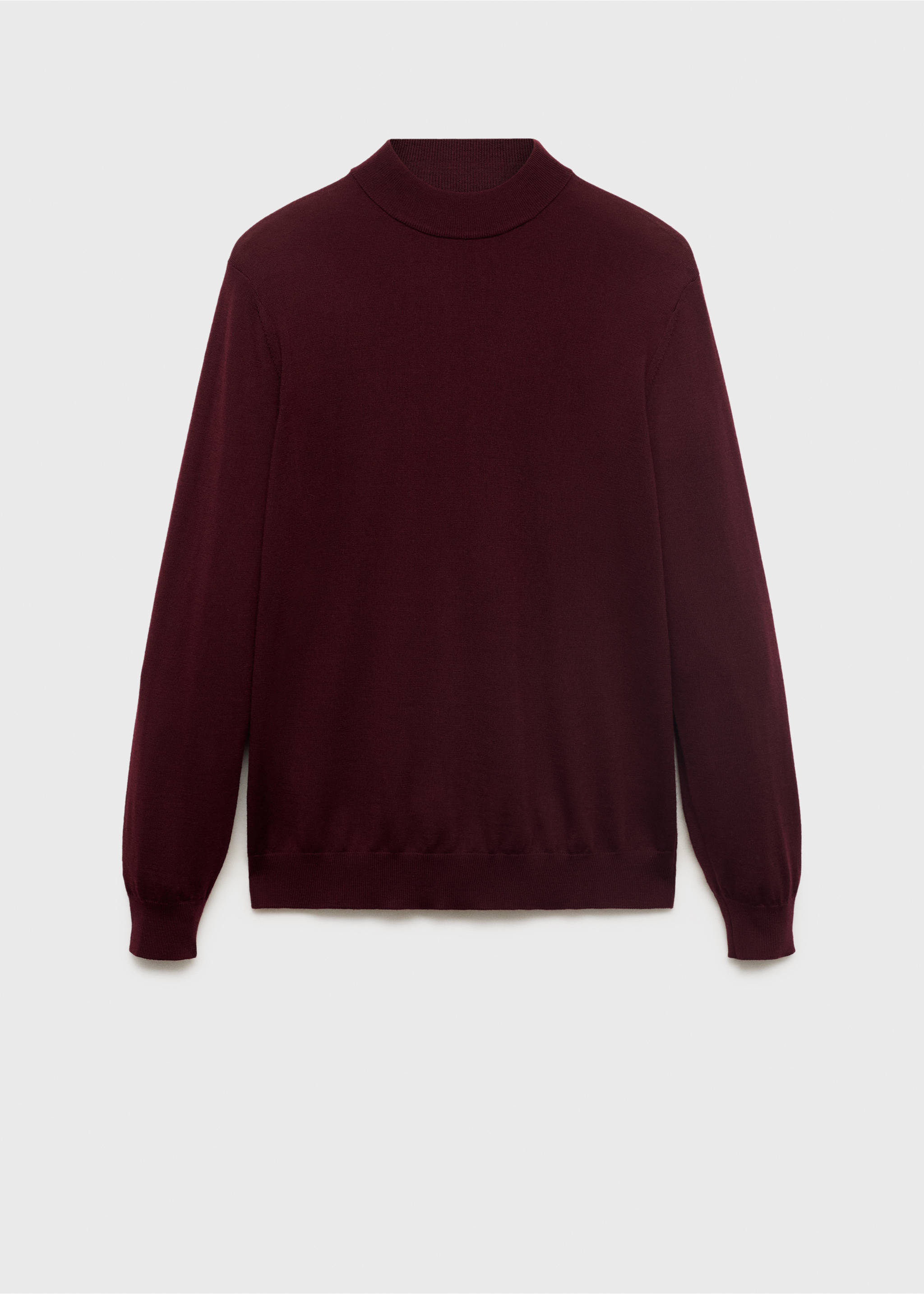 100% merino wool roll neck jumper - Article without model, Wine. Ref: 17015973-00.