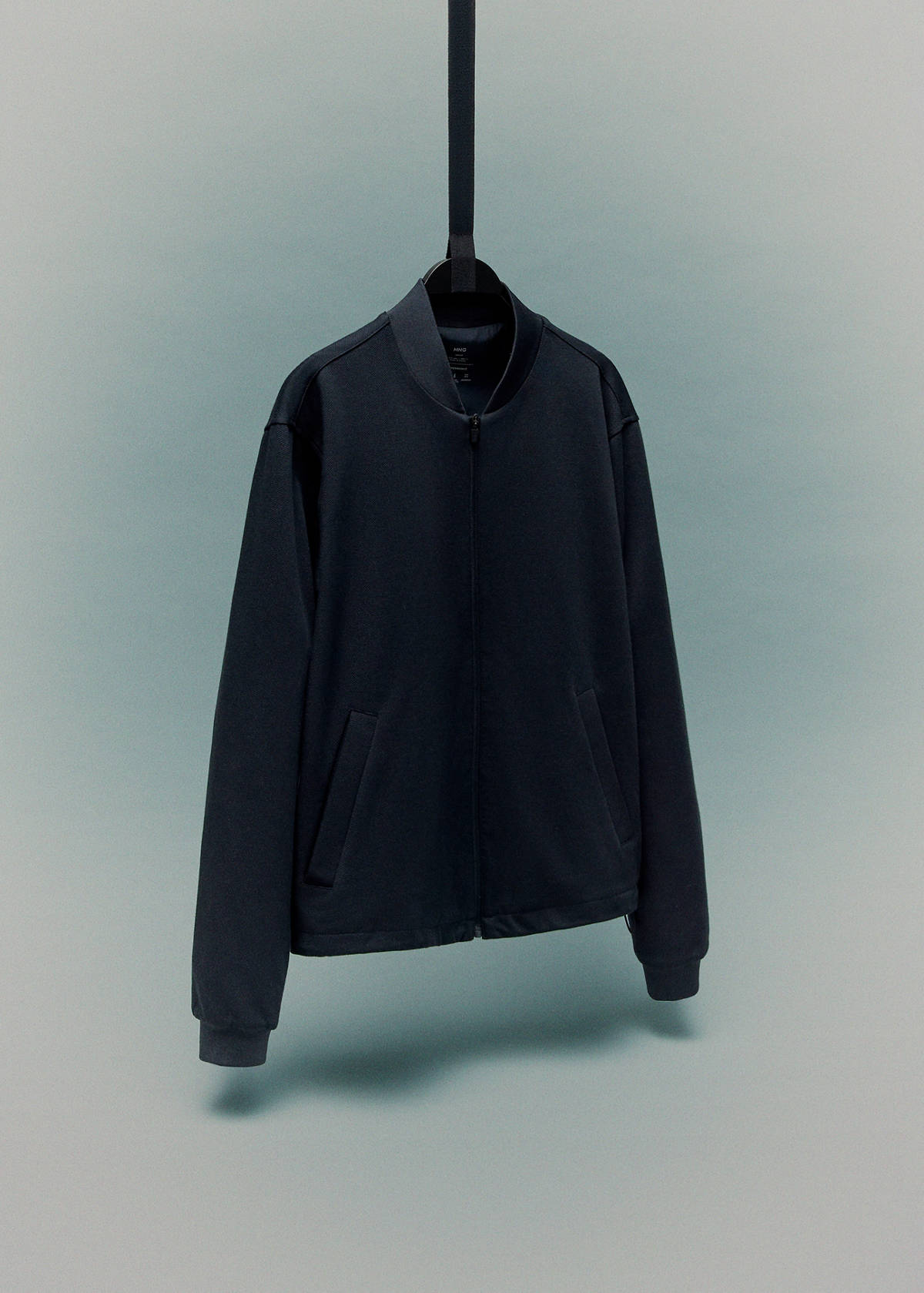 Comfort stretch zip-up hoodie — Navy