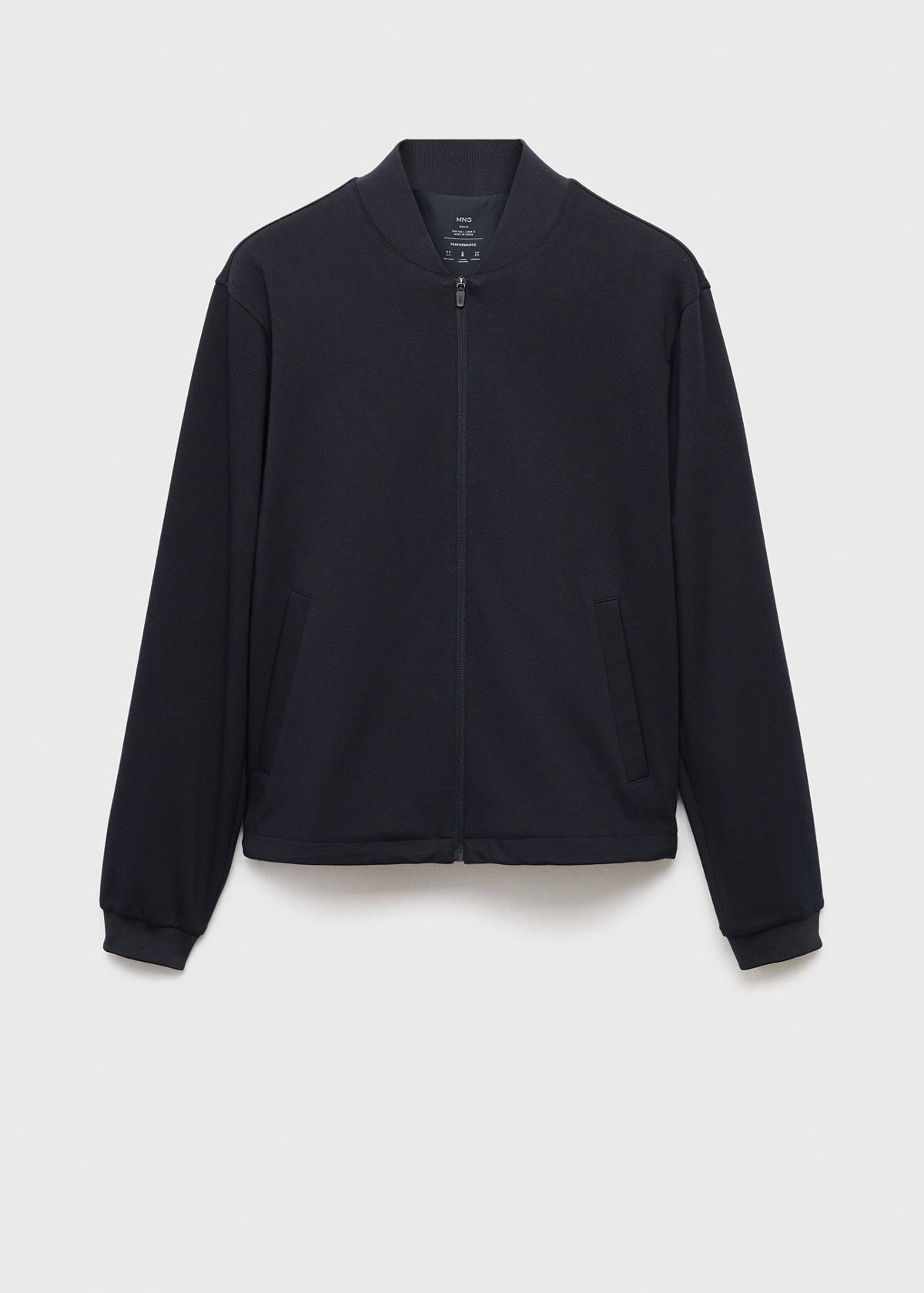 Comfort stretch zip-up hoodie — Navy