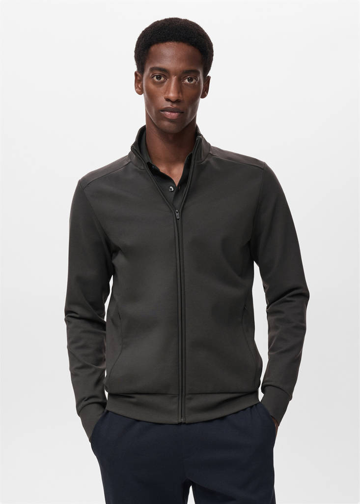 Regular-fit technical sweatshirt — Dark Green
