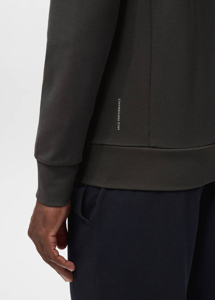 Regular-fit technical sweatshirt — Dark Green