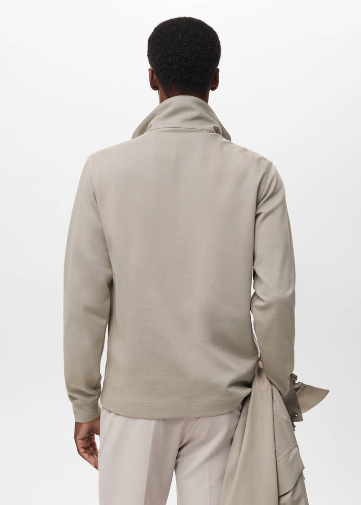 Regular-fit technical zip-up sweatshirt — Light/Pastel Grey