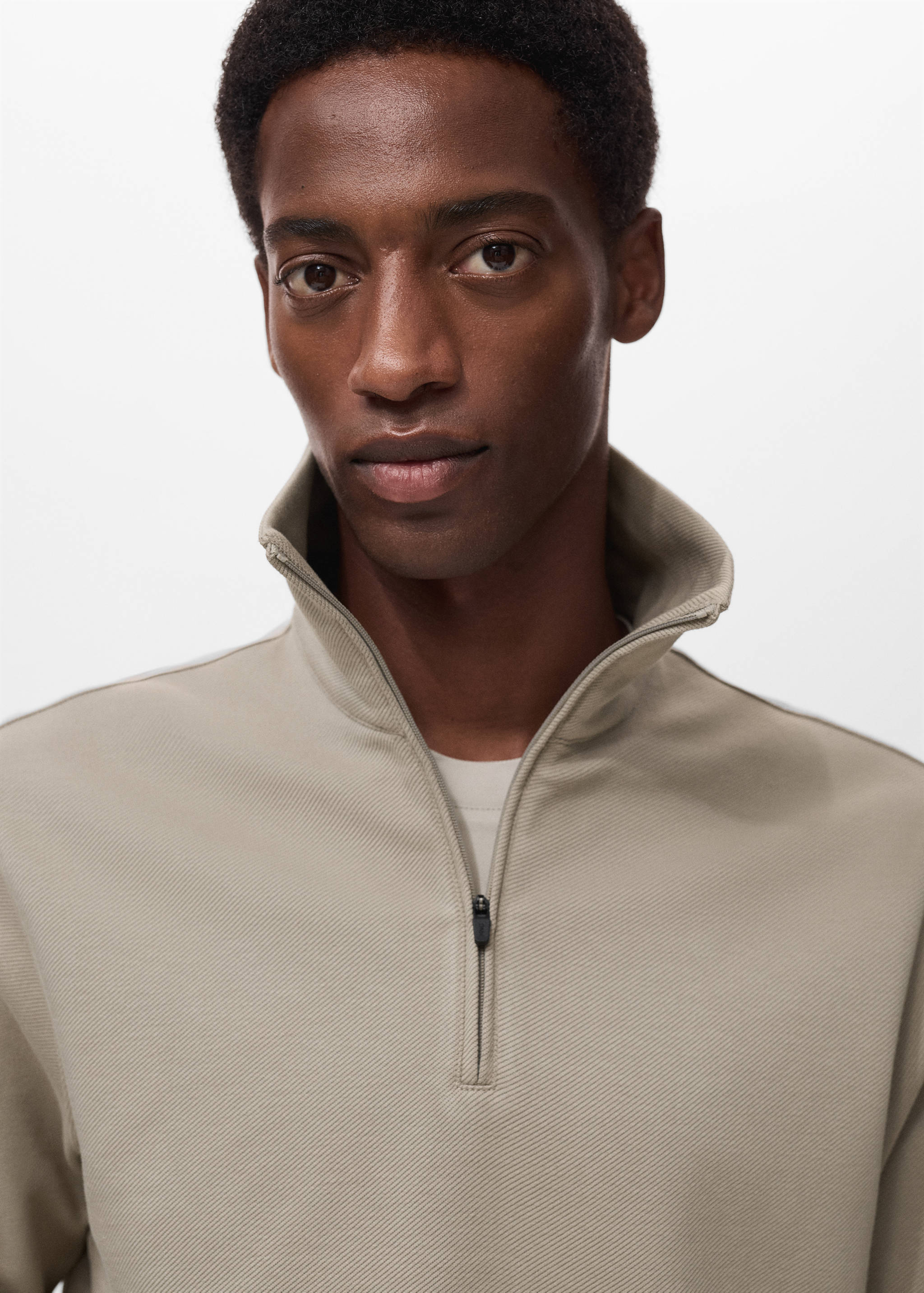 Regular-fit technical zip-up sweatshirt - Details of the article 1