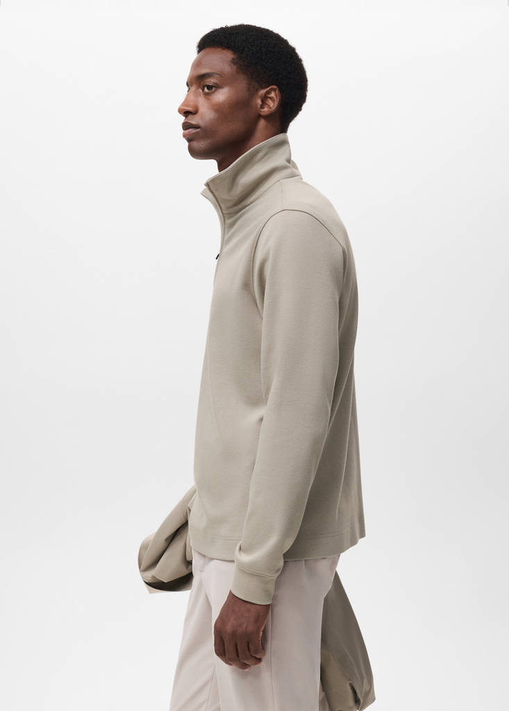 Regular-fit technical zip-up sweatshirt — Light/Pastel Grey