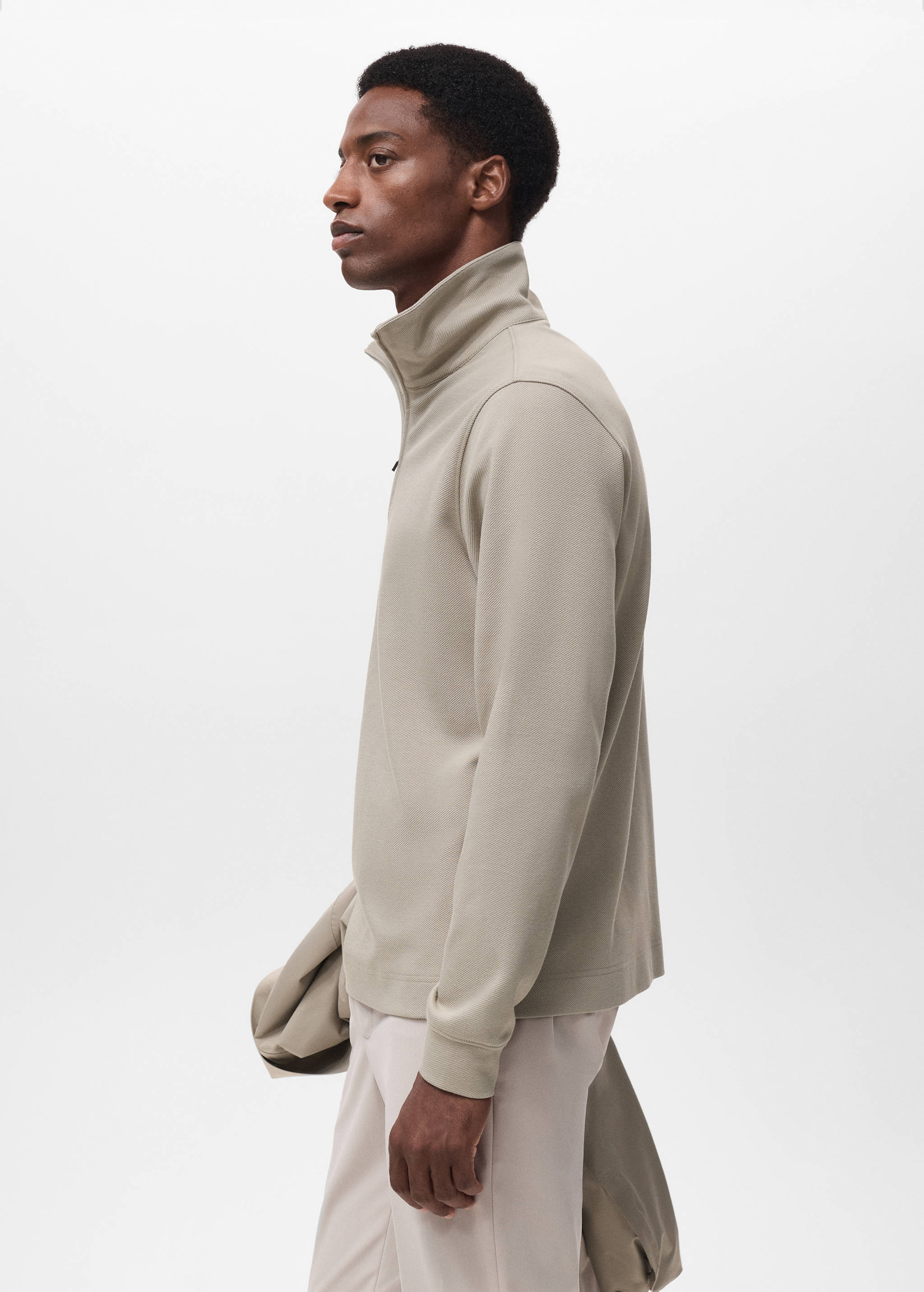 Regular-fit technical zip-up sweatshirt - Details of the article 2