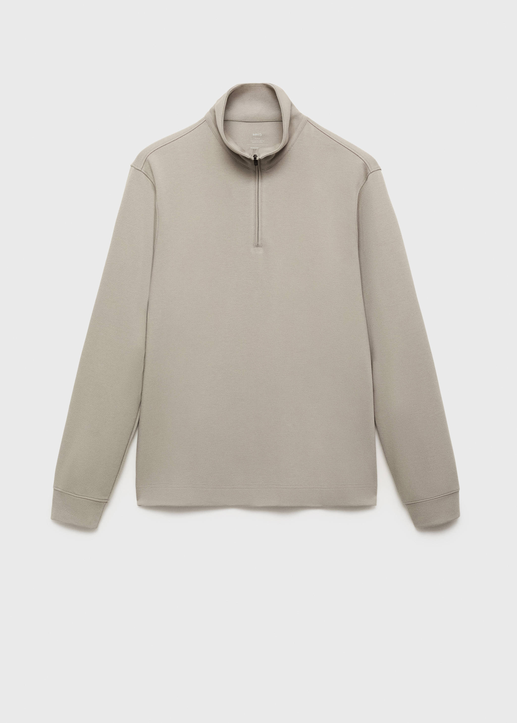 Regular-fit technical zip-up sweatshirt - Article without model