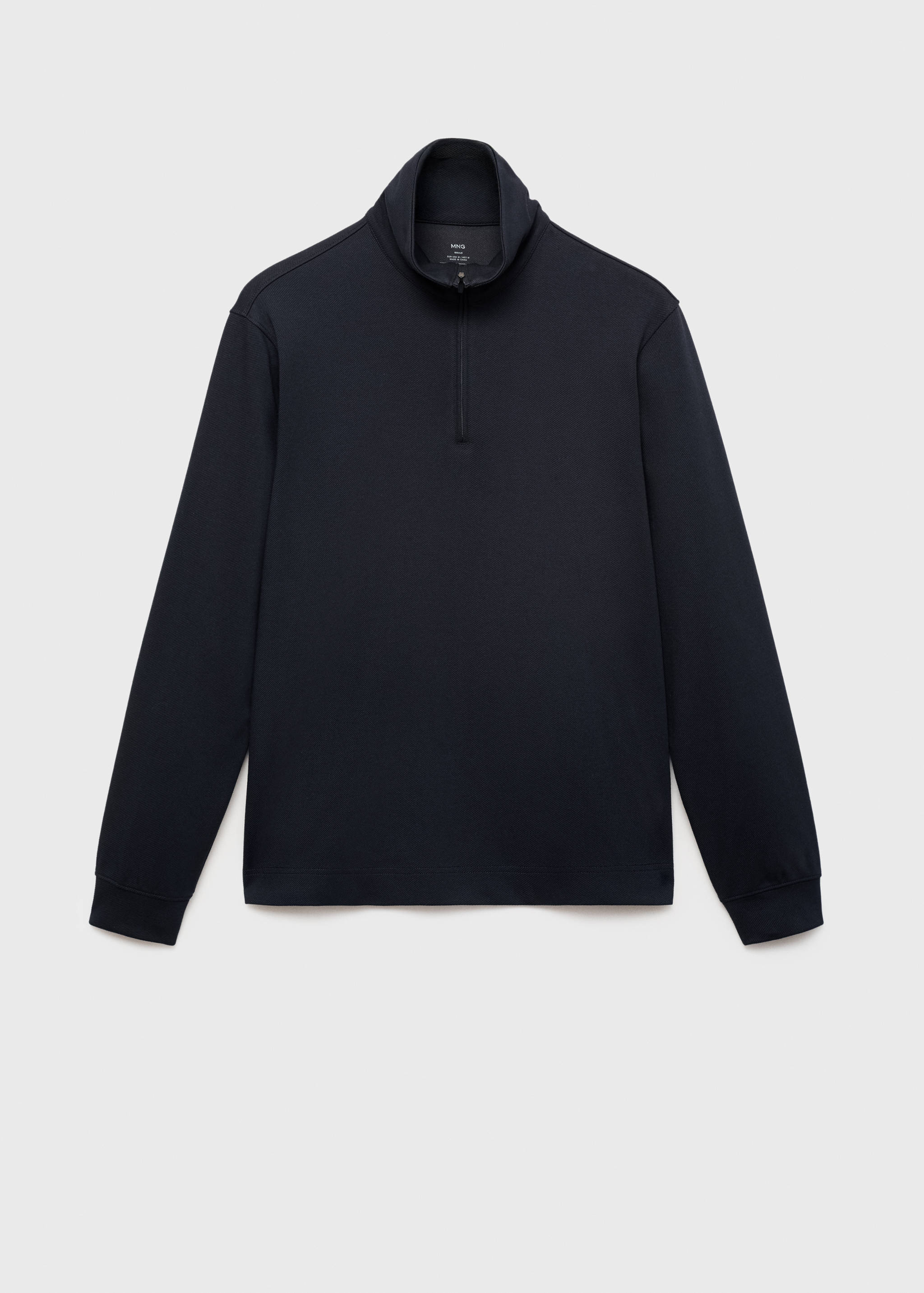 Regular-fit technical zip-up sweatshirt - Article without model