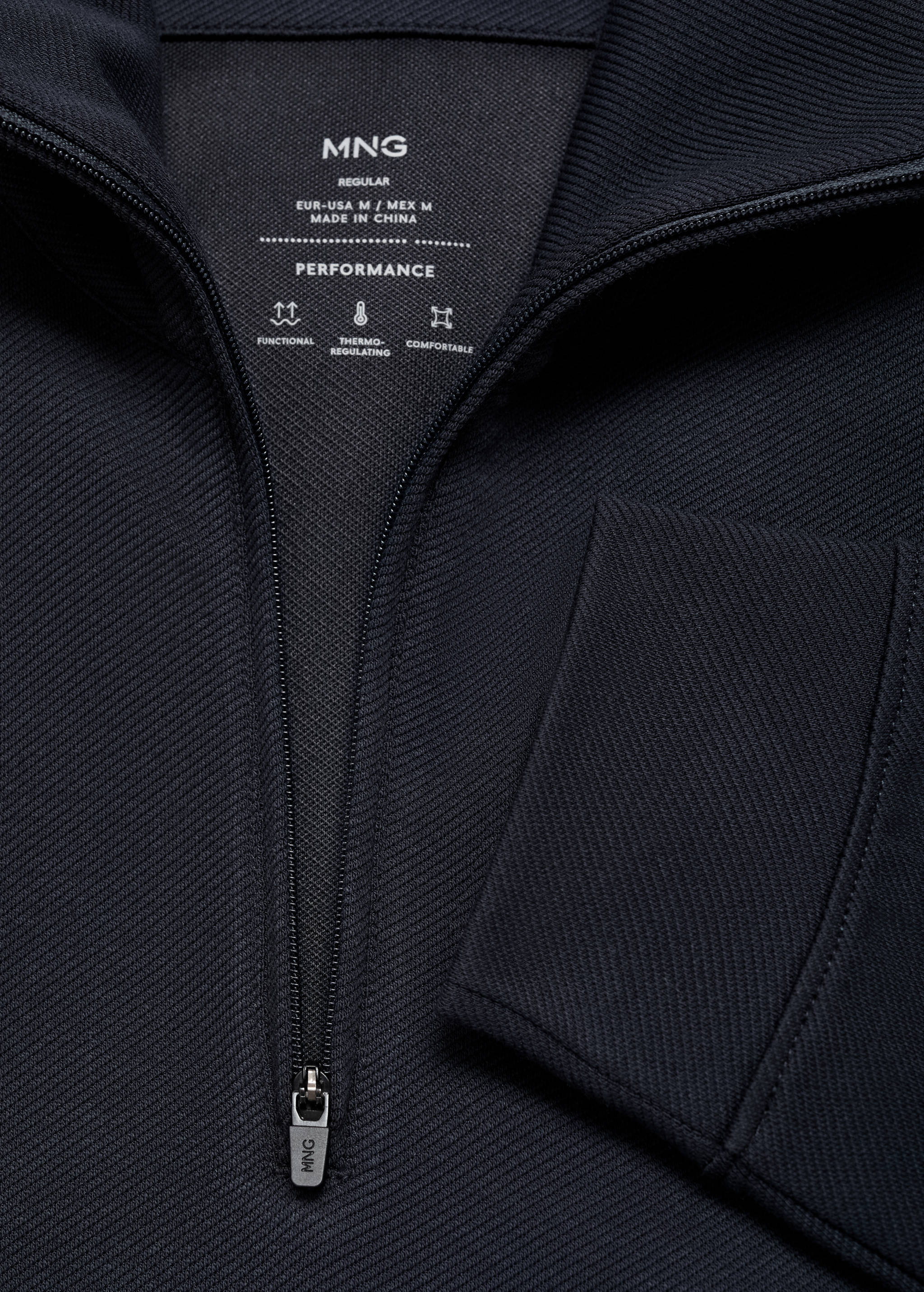 Regular-fit technical zip-up sweatshirt - Details of the article 0