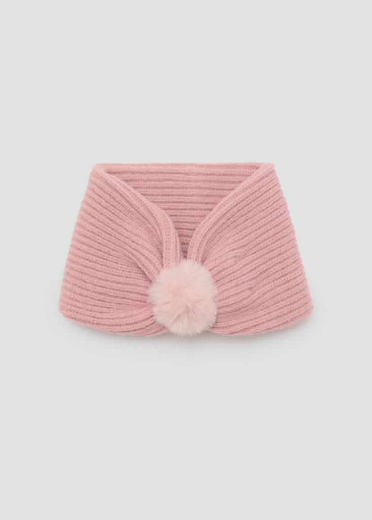 Knitted scarf with tassel — Pale Pink