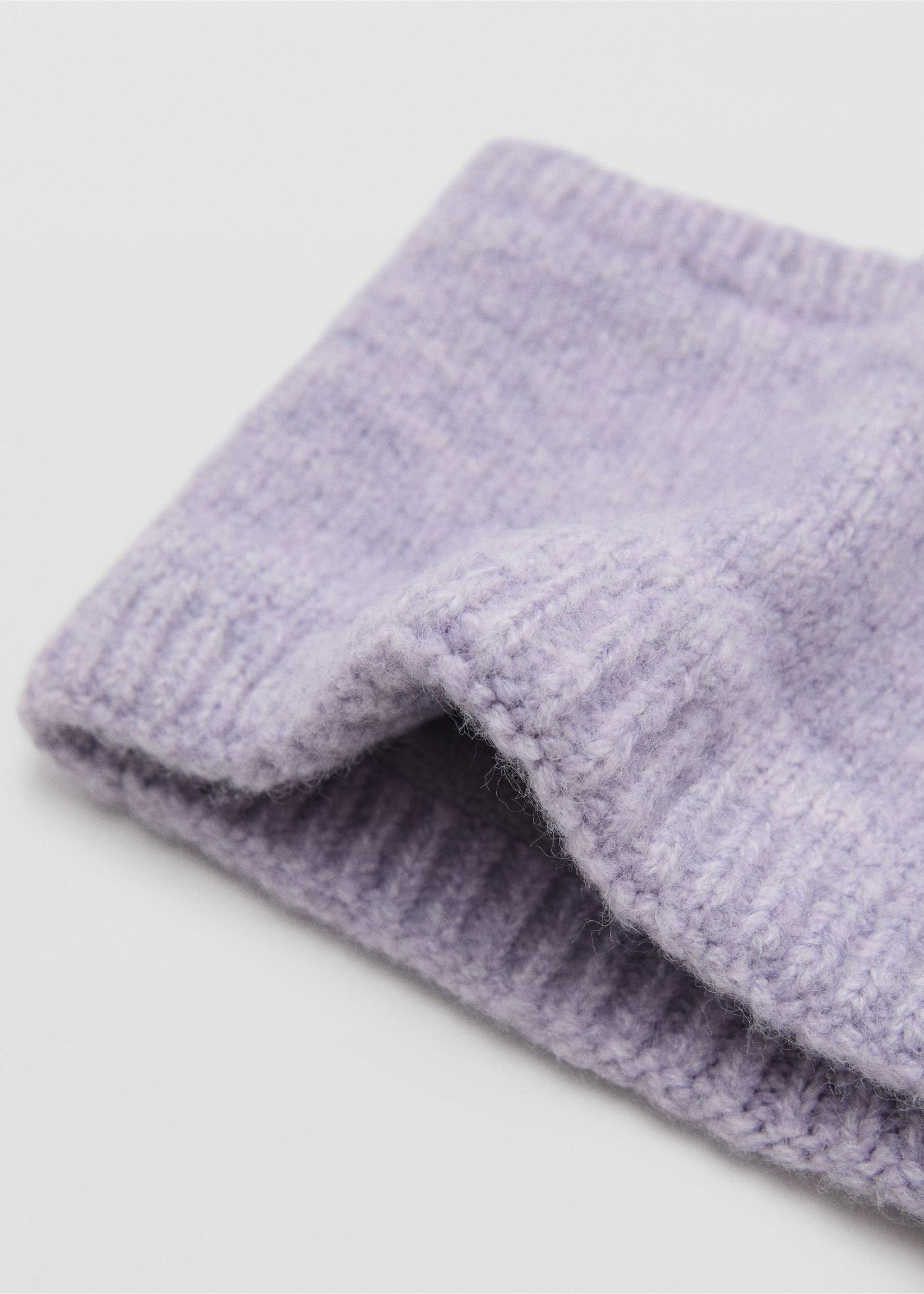 Knit scarf - Medium plane, Lilac. Ref: 17015987-00.