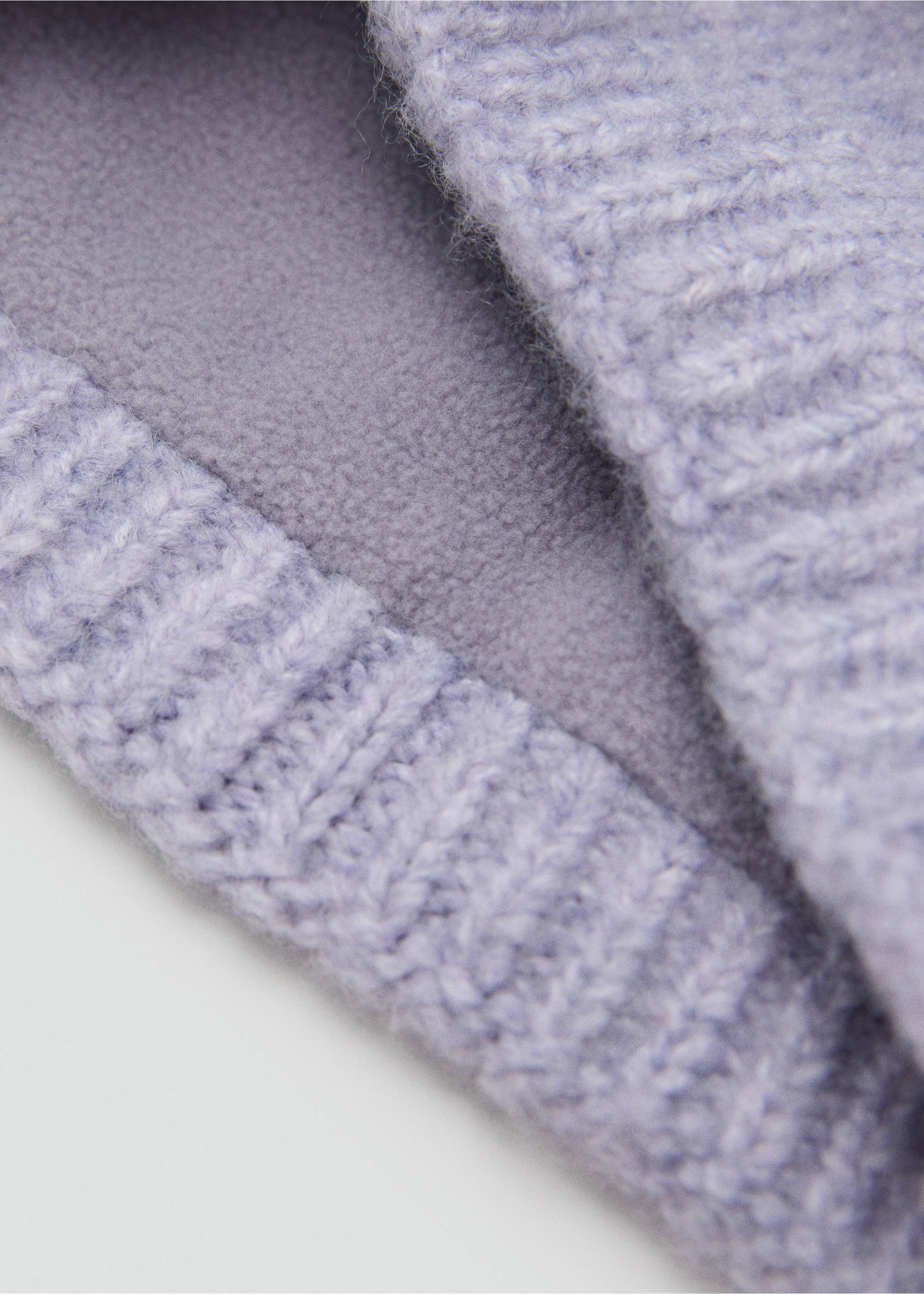 Knit scarf - Details of the article 1, Lilac. Ref: 17015987-00.