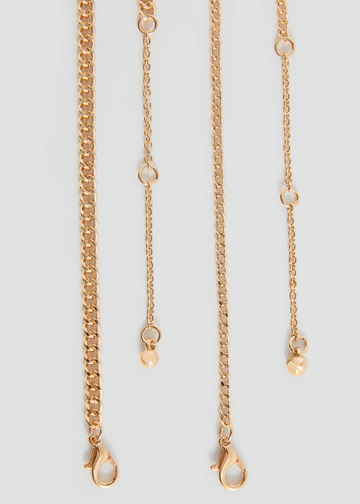 Padlock chain necklace — Gold
