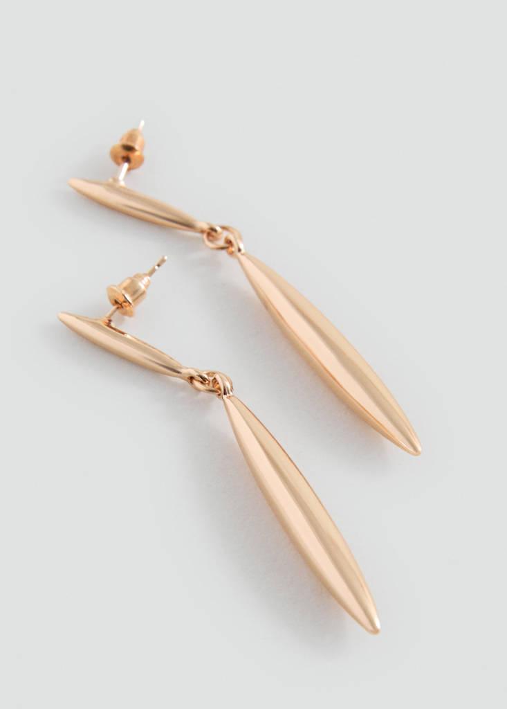 Long drop earrings — Gold