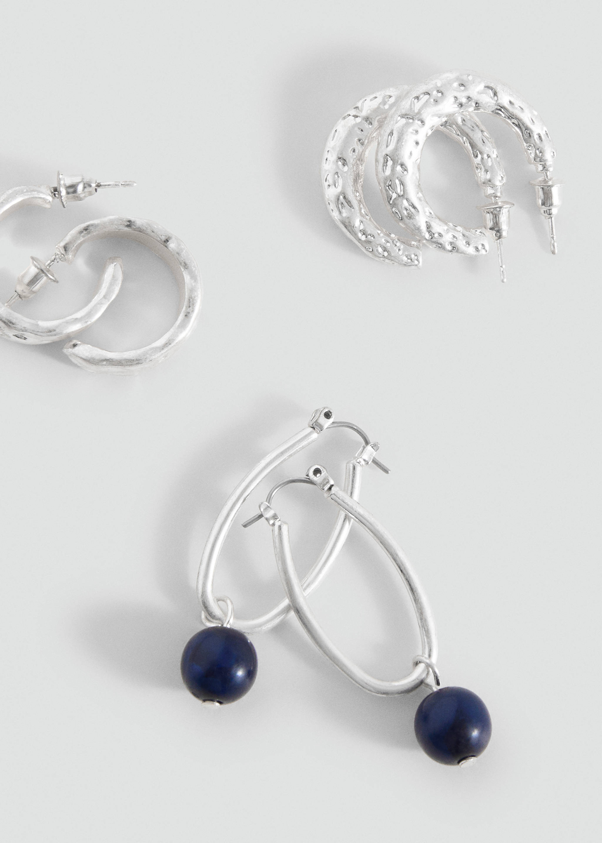 Pack of 3 combined earrings - Medium plane